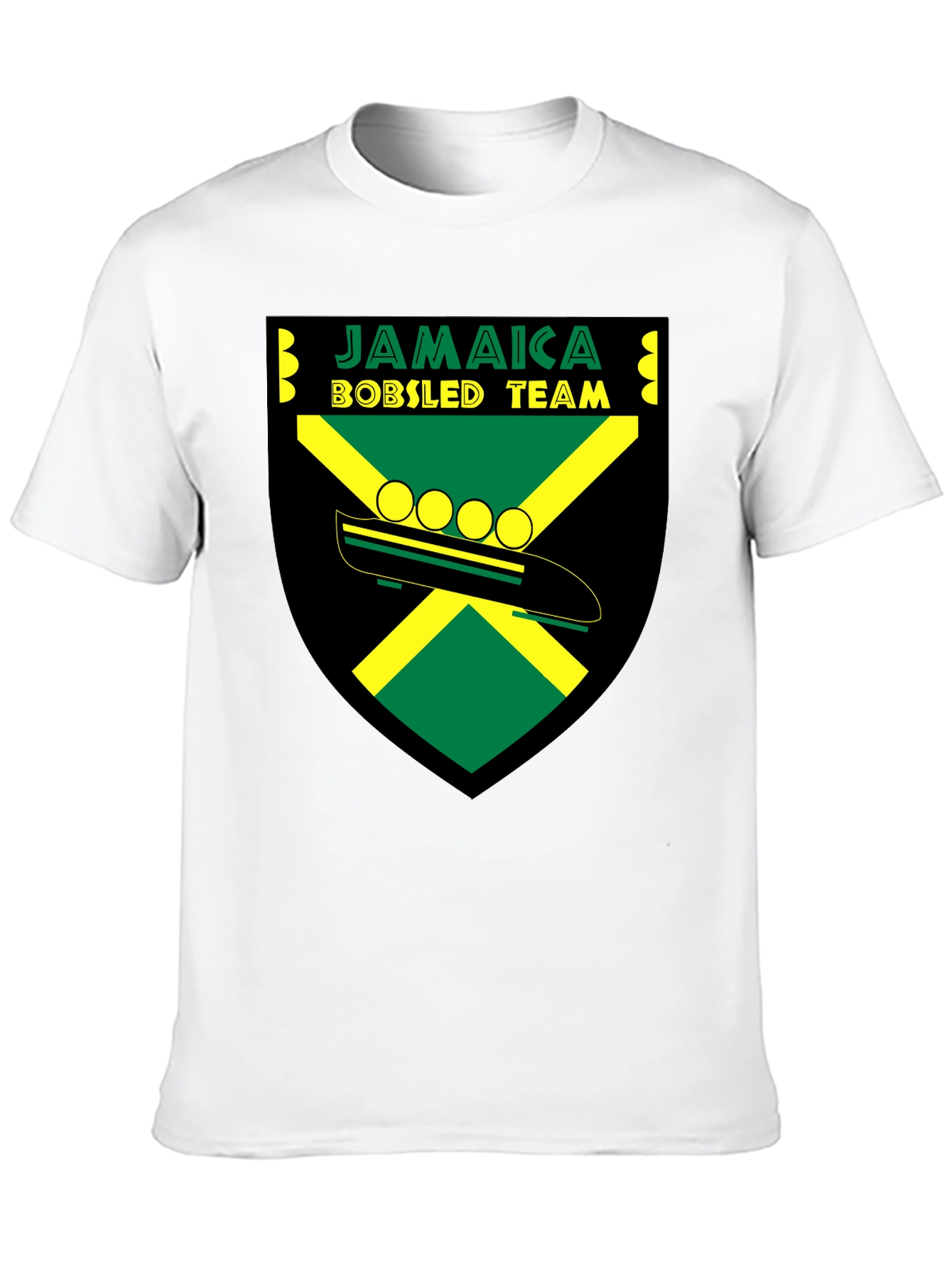 Jamaica Bobsled Team Graphic Tee - Cool Retro Design