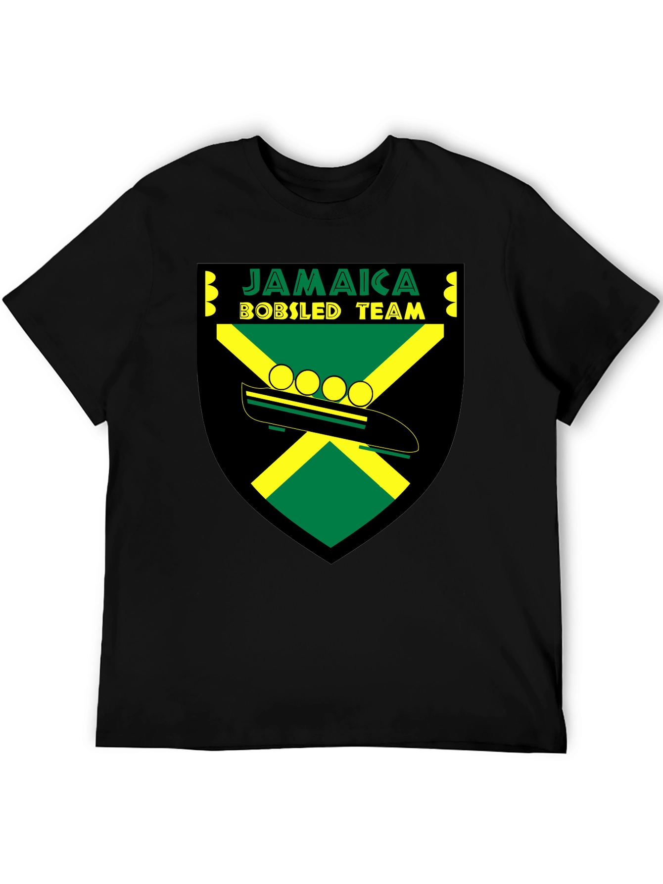 Jamaica Bobsled Team Graphic Tee - Cool Retro Design