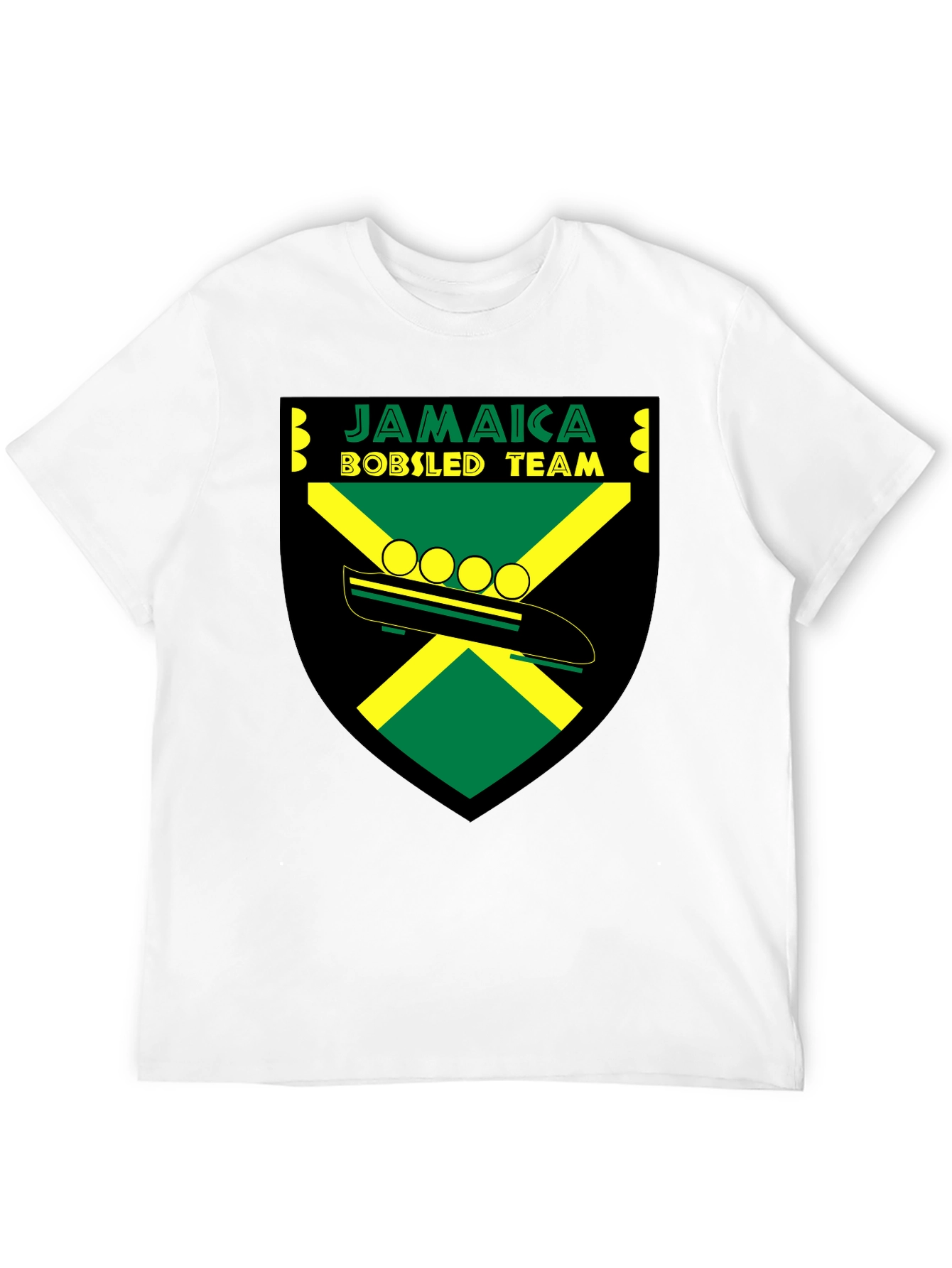 Jamaica Bobsled Team Graphic Tee - Cool Retro Design