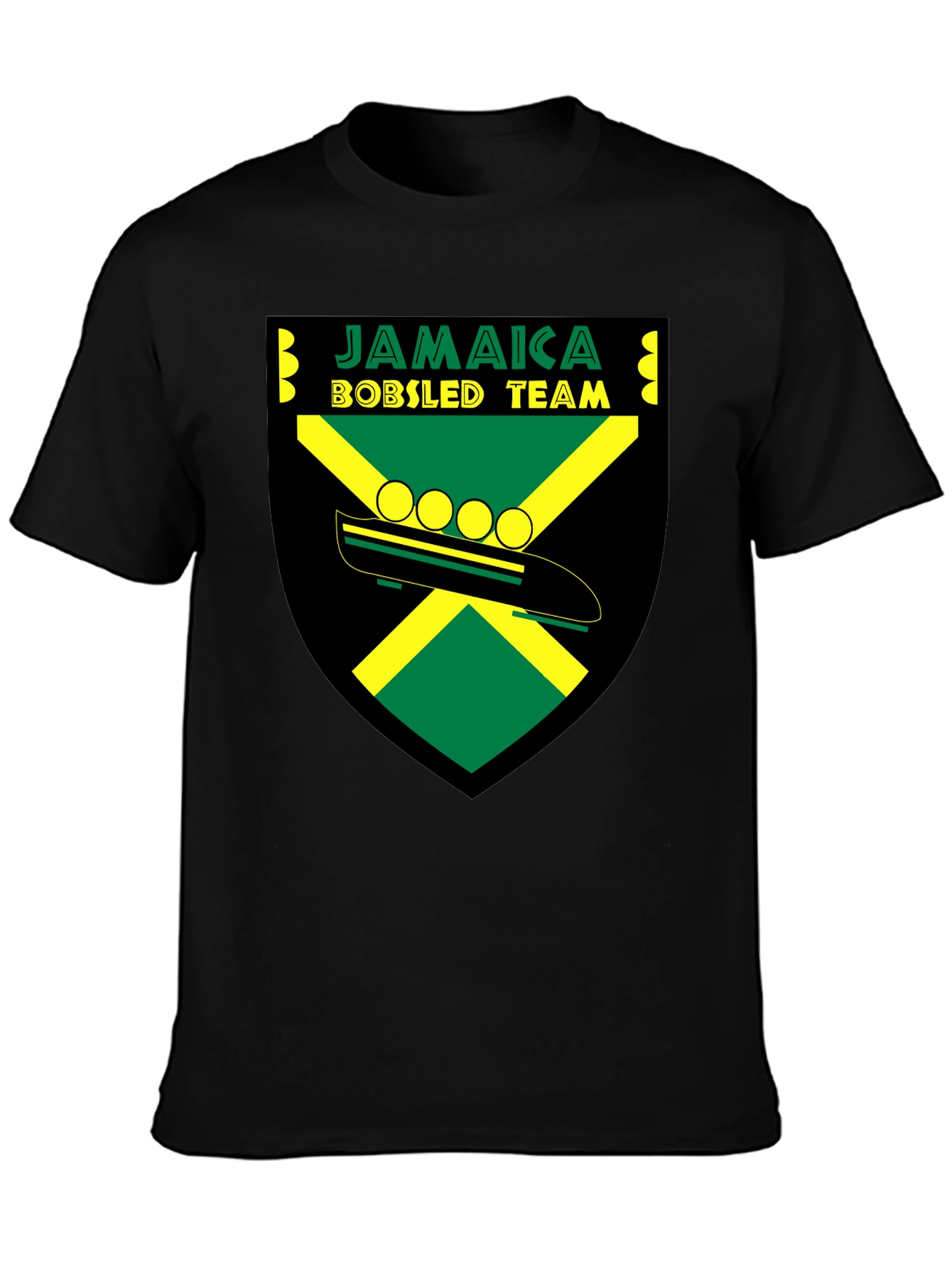 Jamaica Bobsled Team Graphic Tee - Cool Retro Design