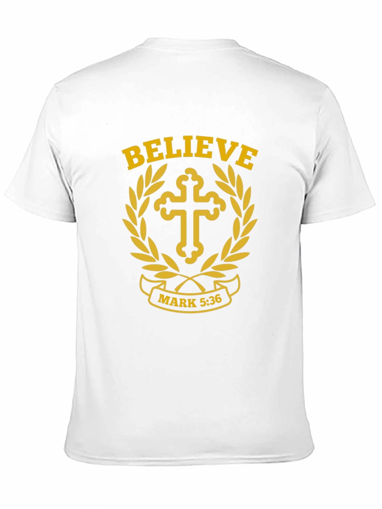 Believe T-Shirt with Cross and Scripture