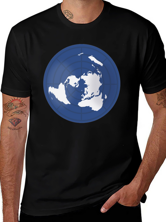 Flat Earth Map T-Shirt - Unique Design