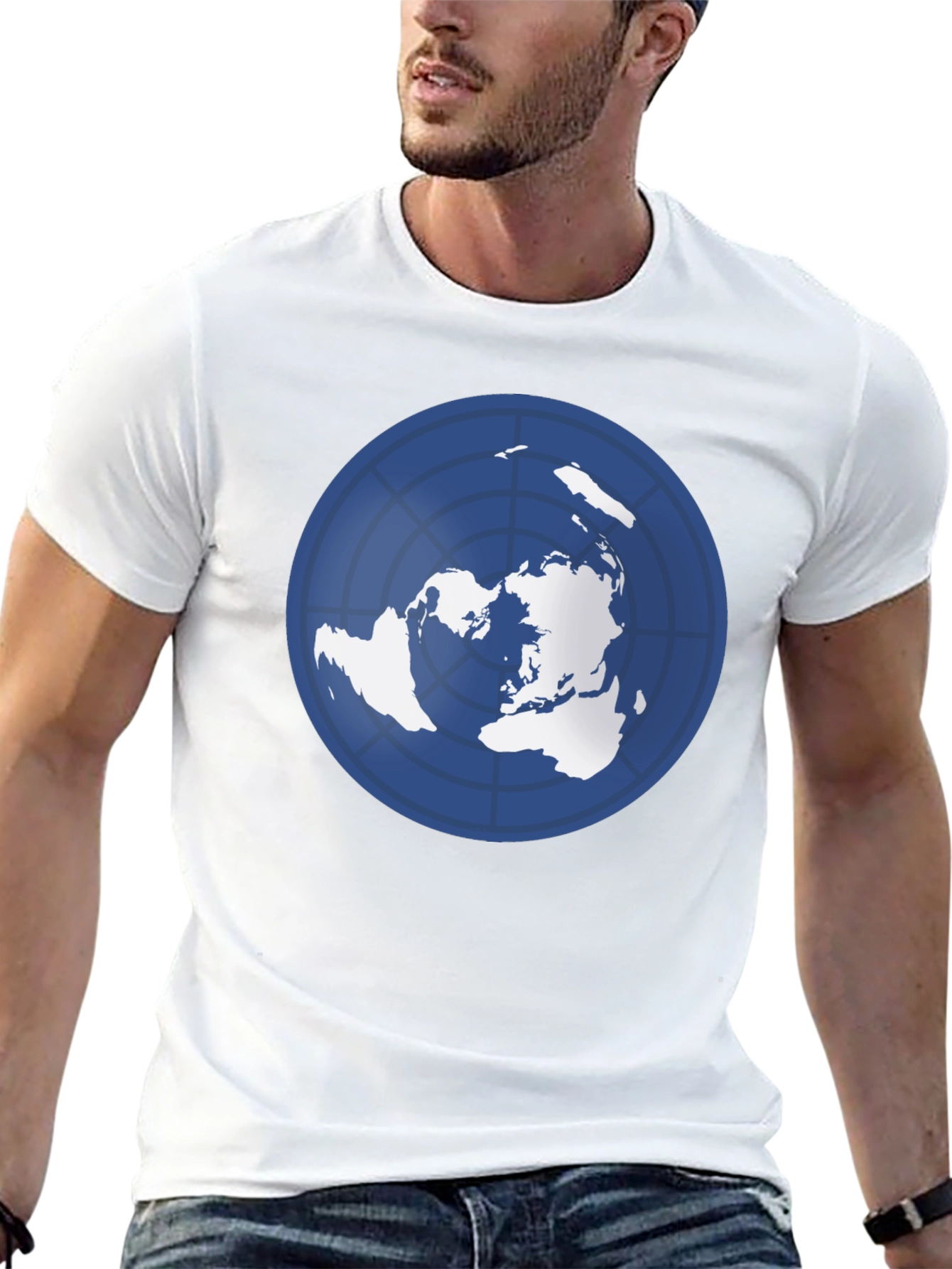 Flat Earth Map T-Shirt - Unique Design