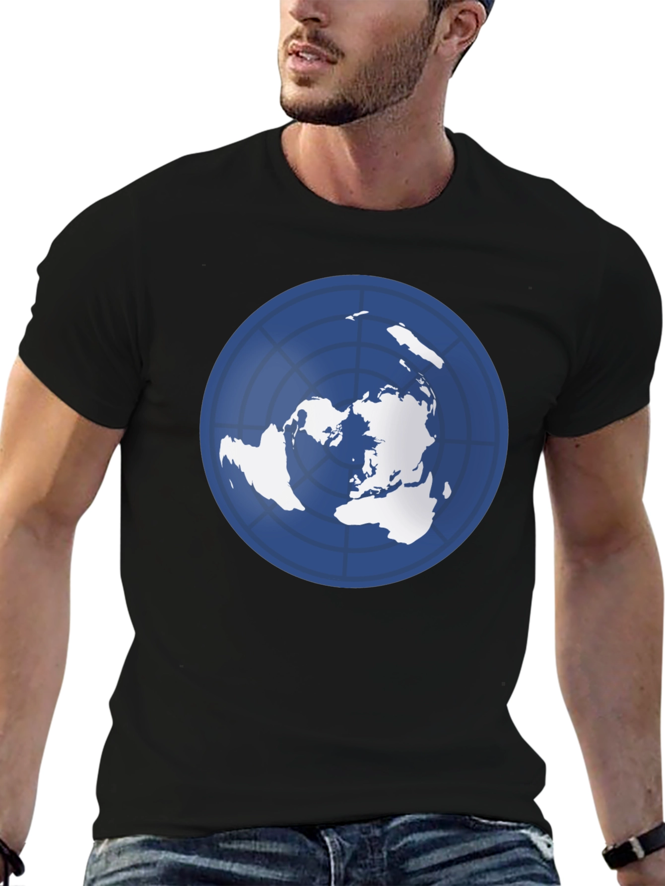 Flat Earth Map T-Shirt - Unique Design