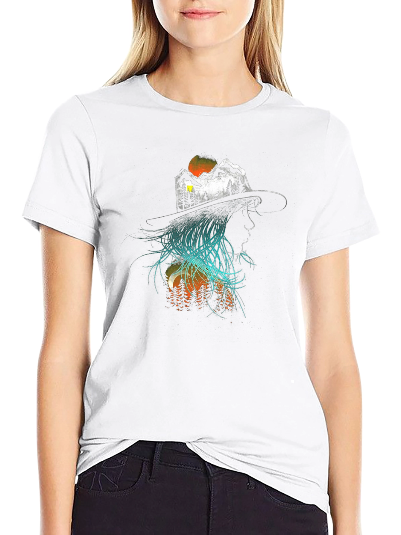 Nature Woman Graphic Tee - Black T-Shirt