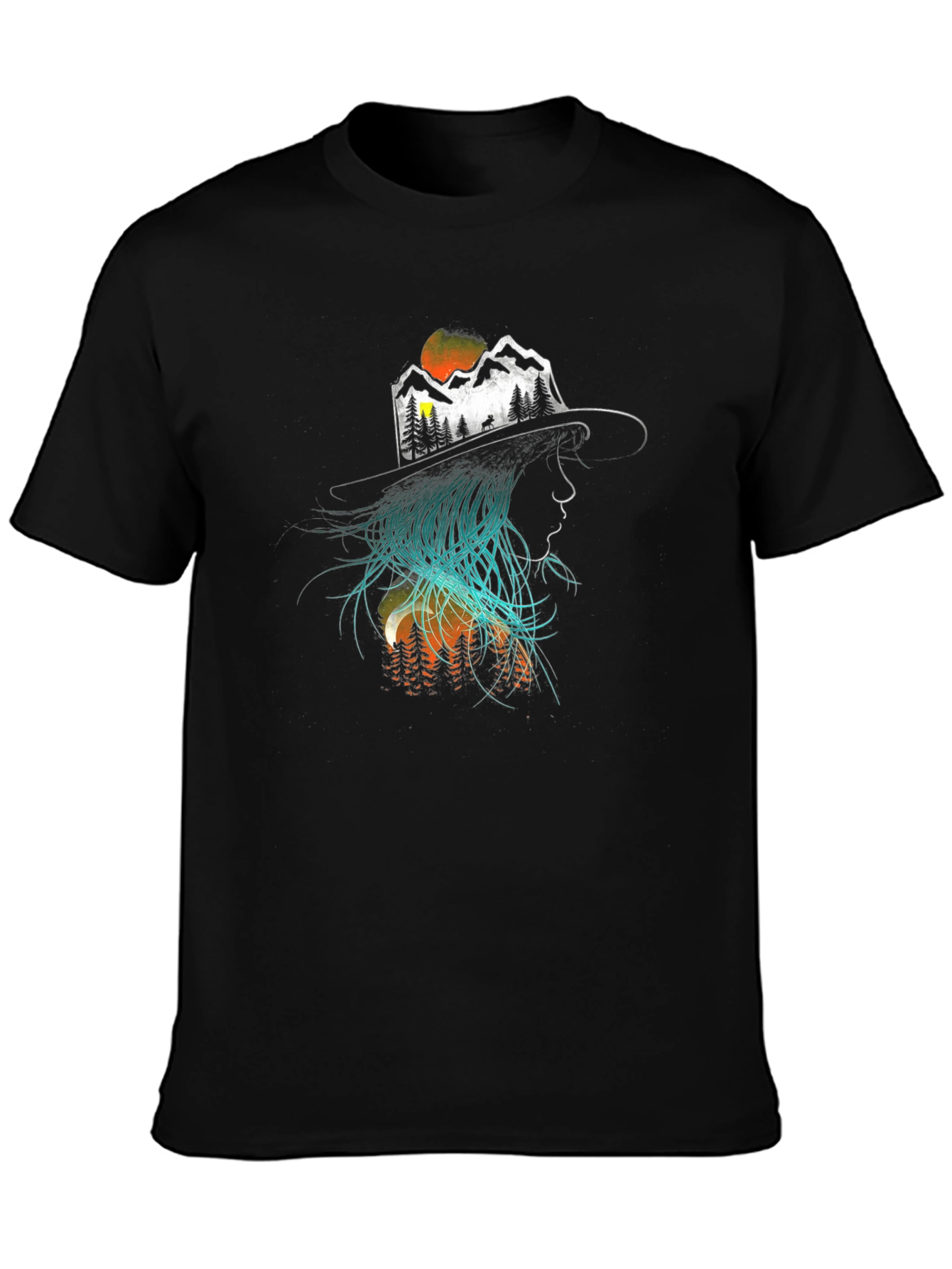 Nature Woman Graphic Tee - Black T-Shirt