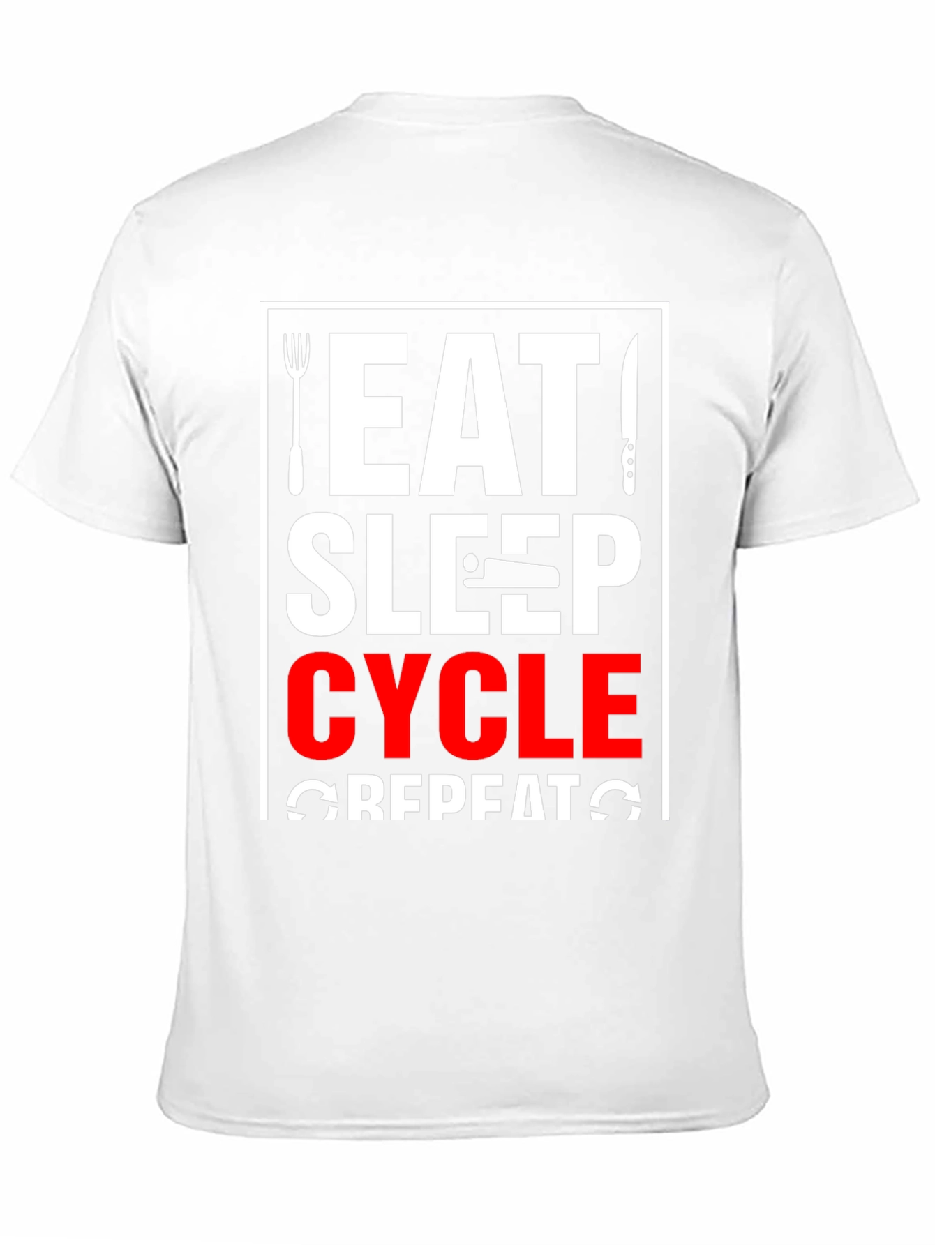 Eat Sleep Cycle Repeat T-Shirt - Black