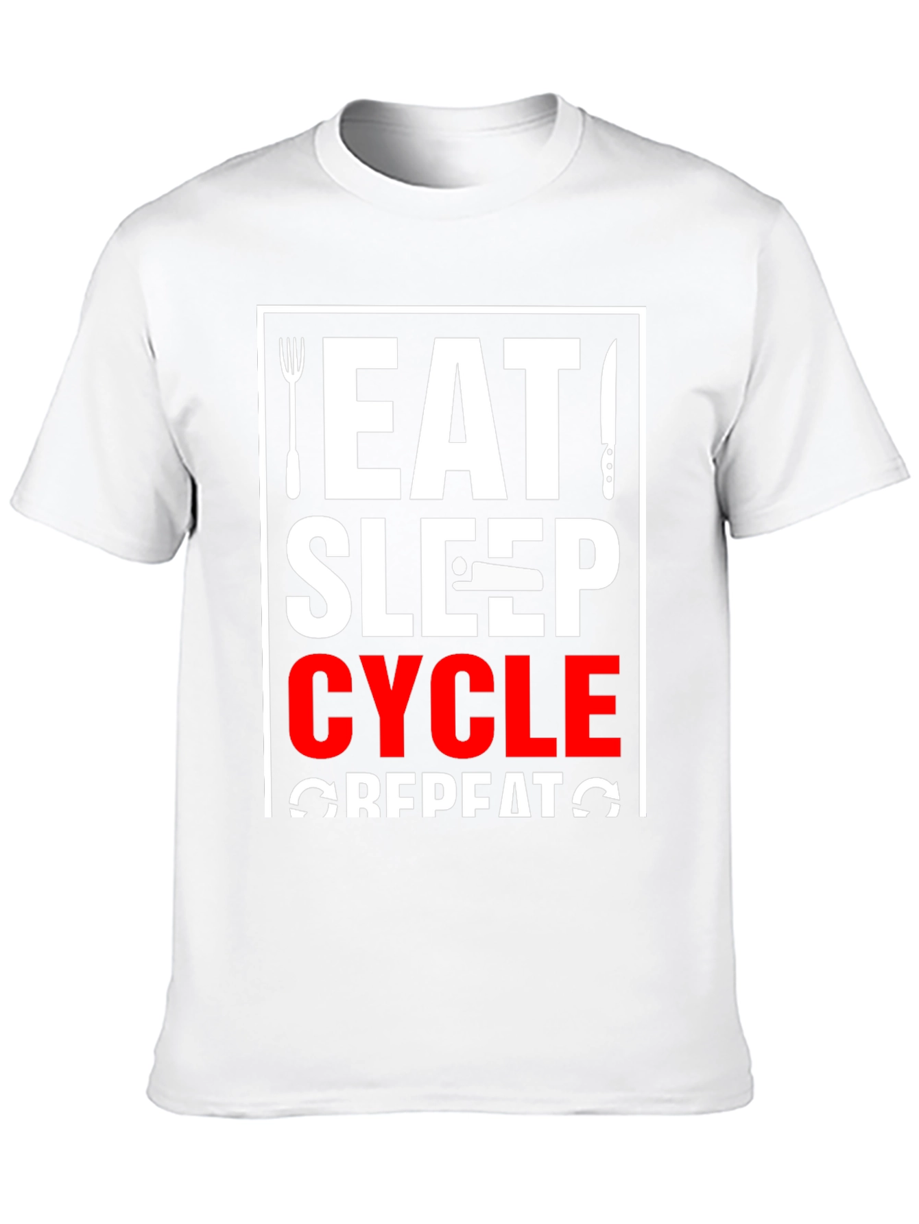 Eat Sleep Cycle Repeat T-Shirt - Black