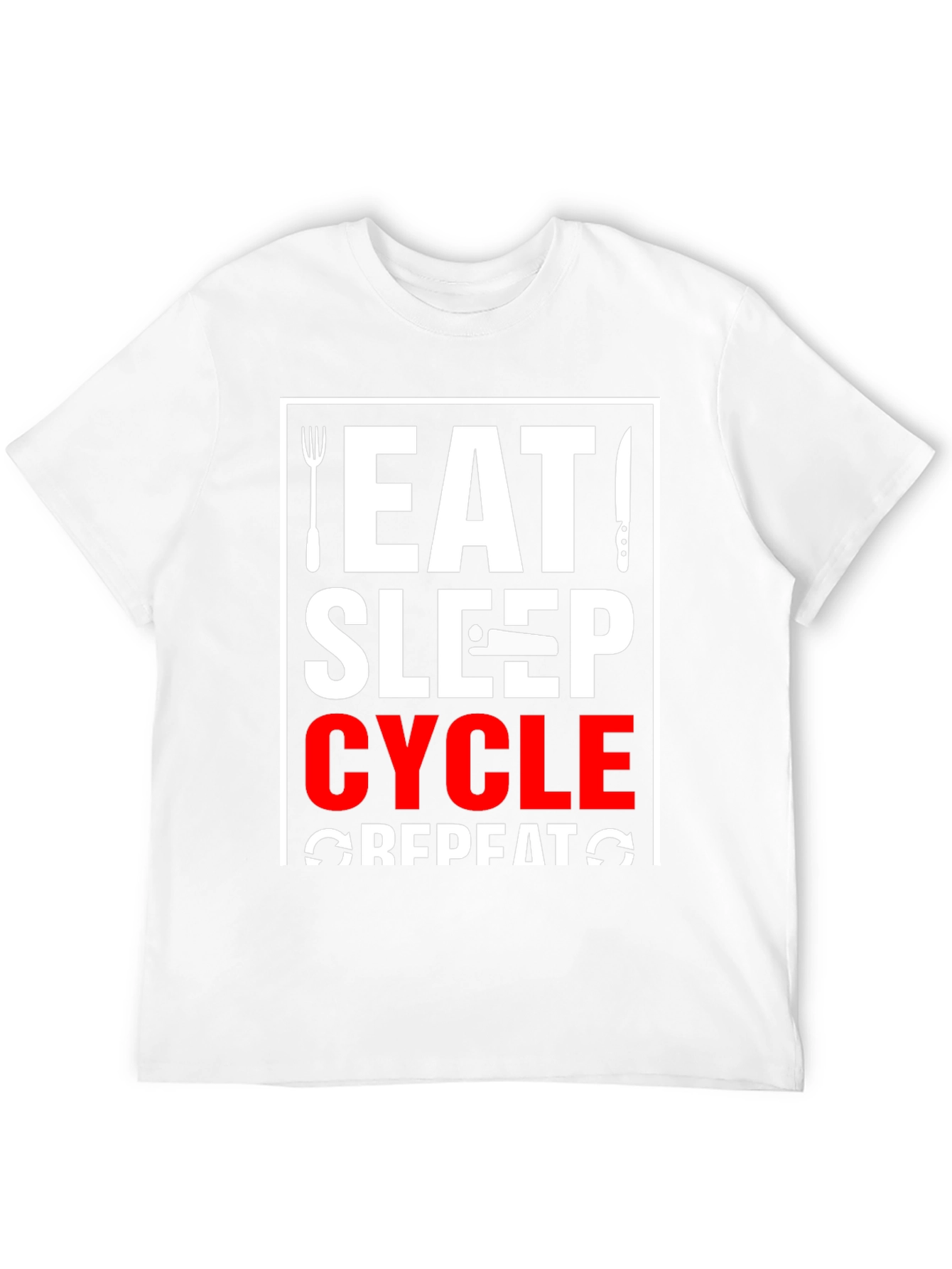 Eat Sleep Cycle Repeat T-Shirt - Black
