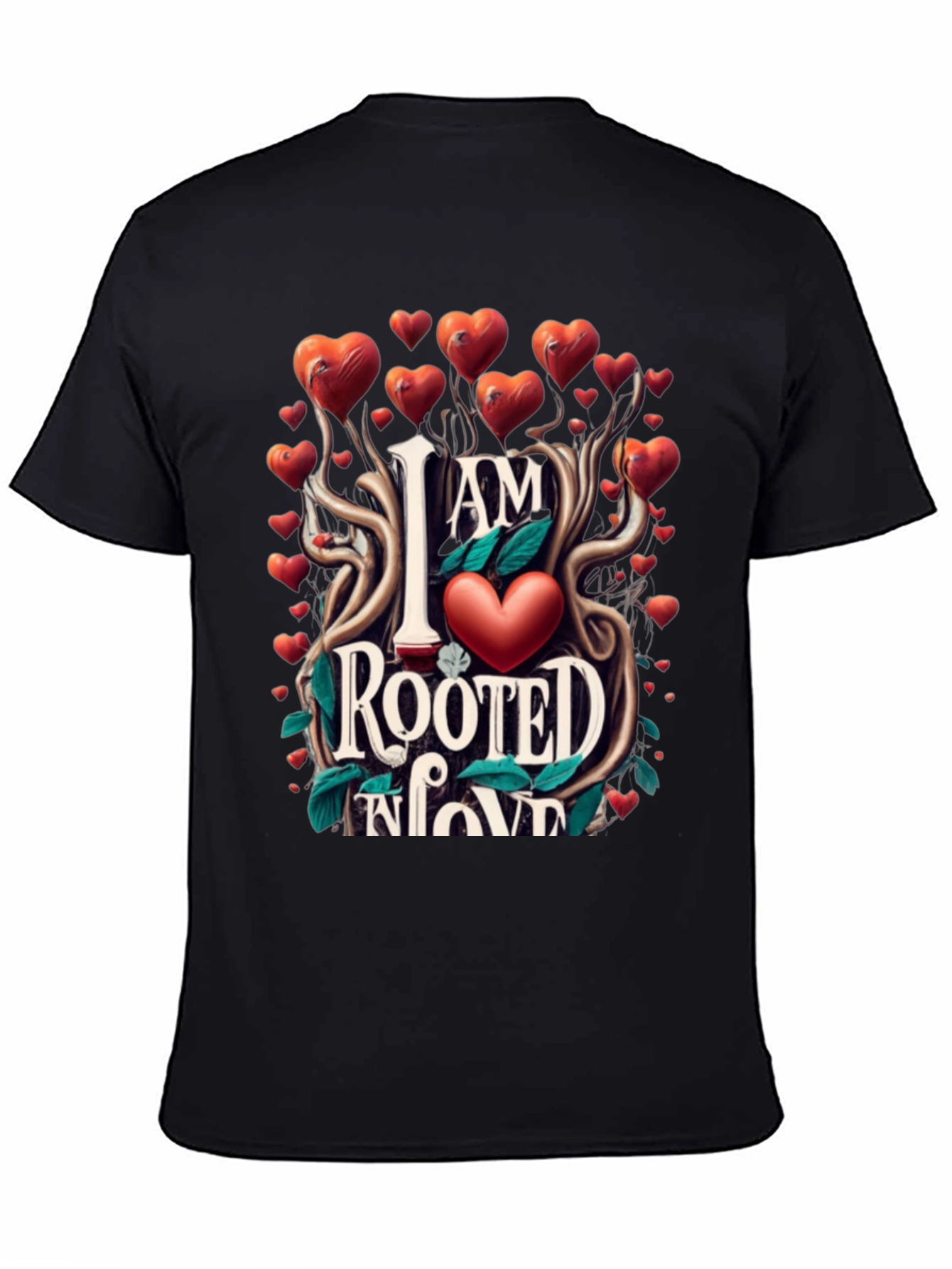Rooted in Love Graphic T-Shirt - Heart Design