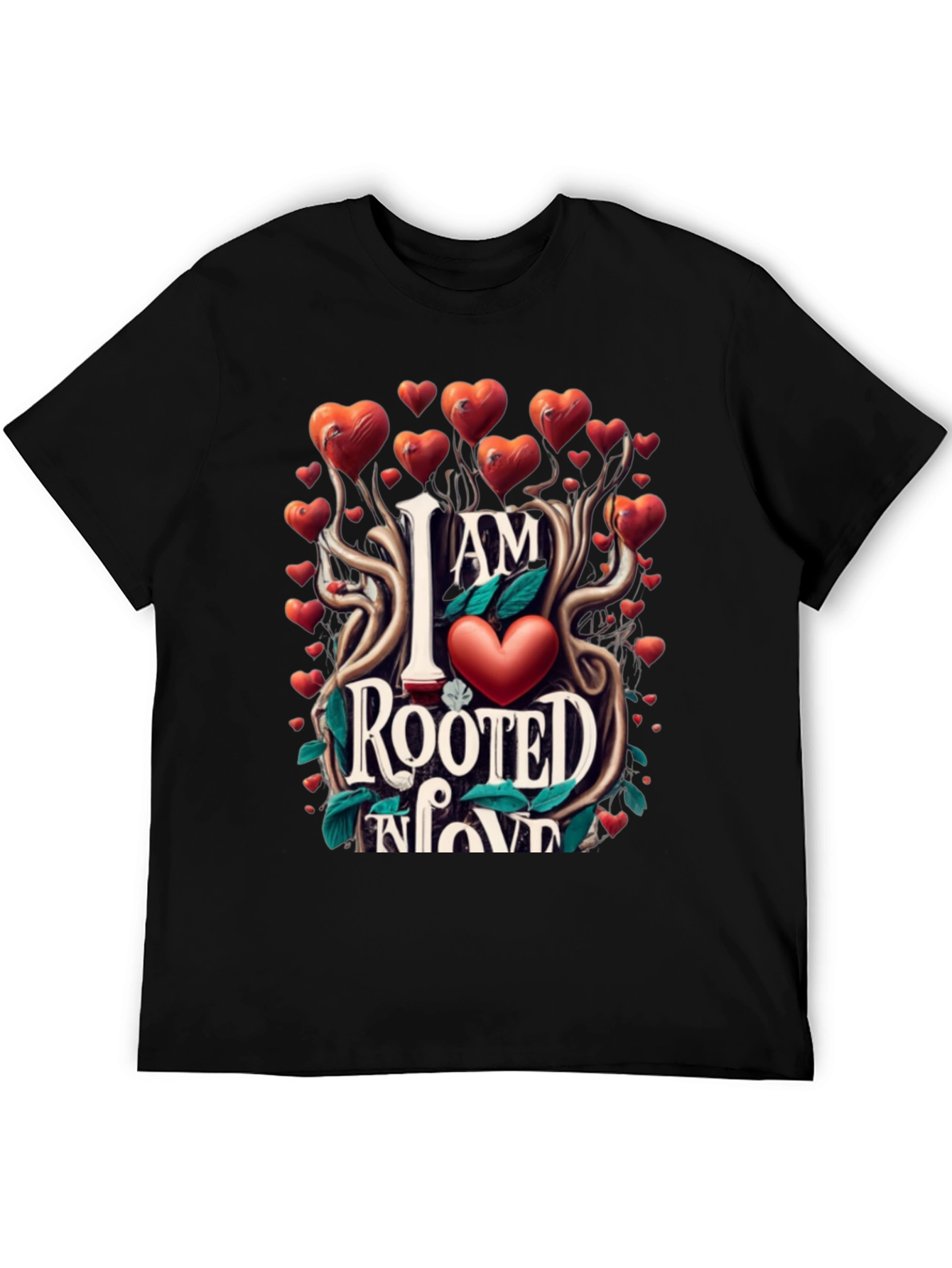 Rooted in Love Graphic T-Shirt - Heart Design