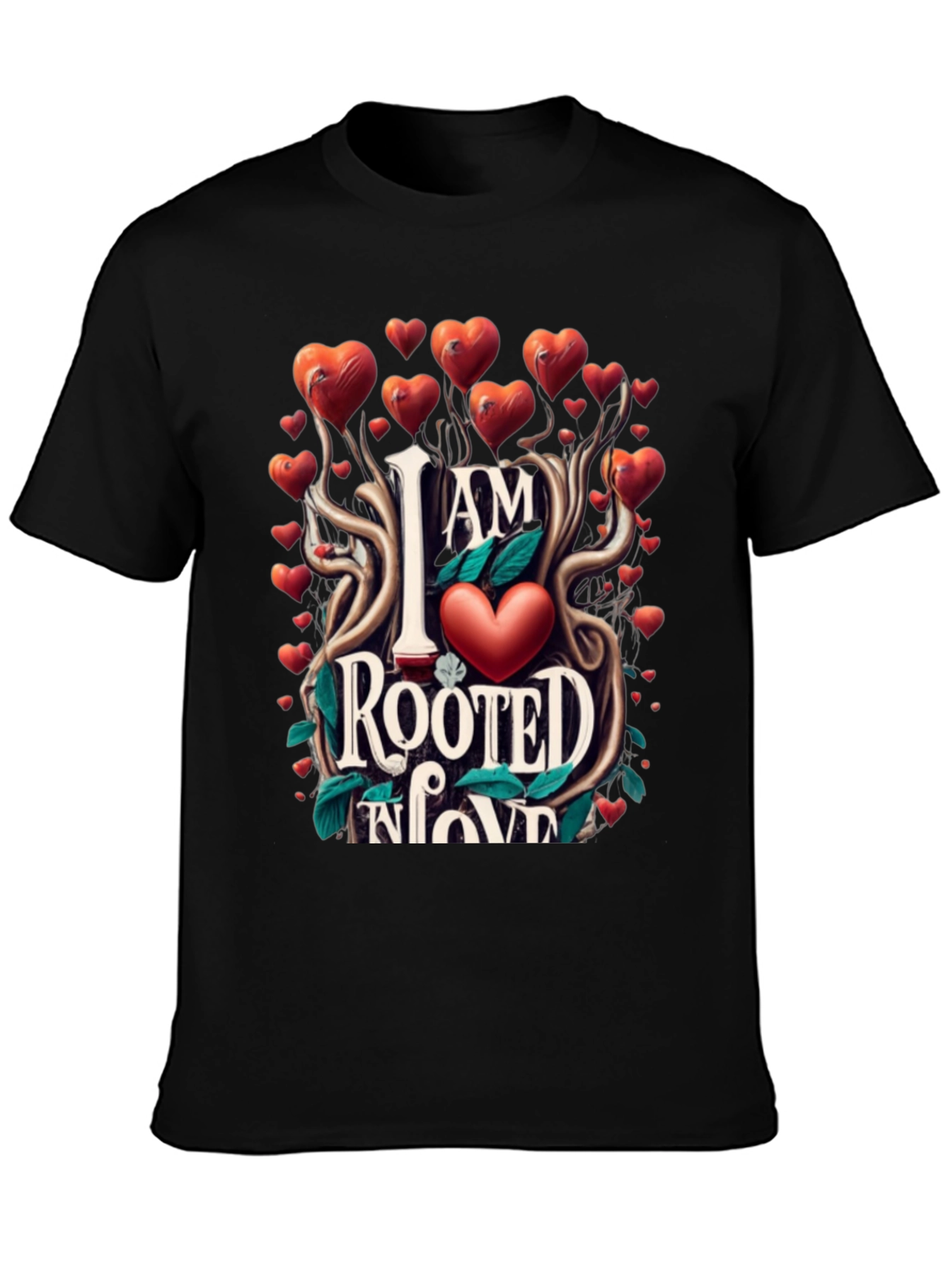 Rooted in Love Graphic T-Shirt - Heart Design
