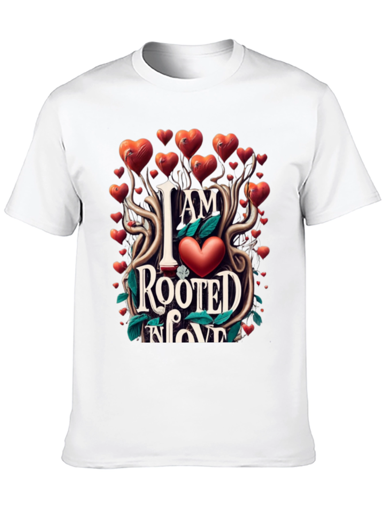 Rooted in Love Graphic T-Shirt - Heart Design