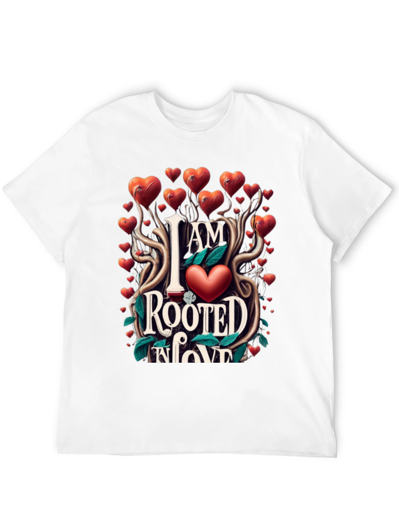 Rooted in Love Graphic T-Shirt - Heart Design
