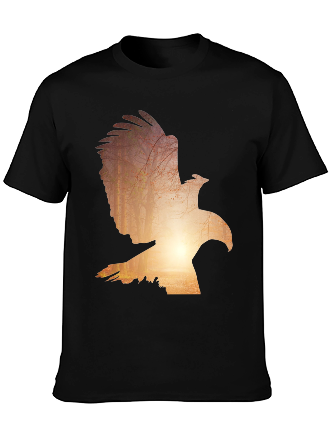 Eagle Silhouette Graphic Tee - Nature Inspired Design