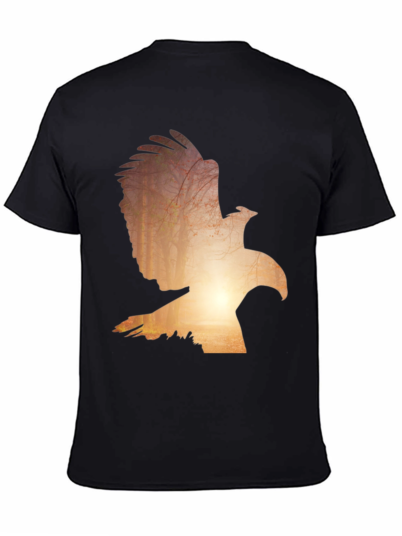 Eagle Silhouette Graphic Tee - Nature Inspired Design