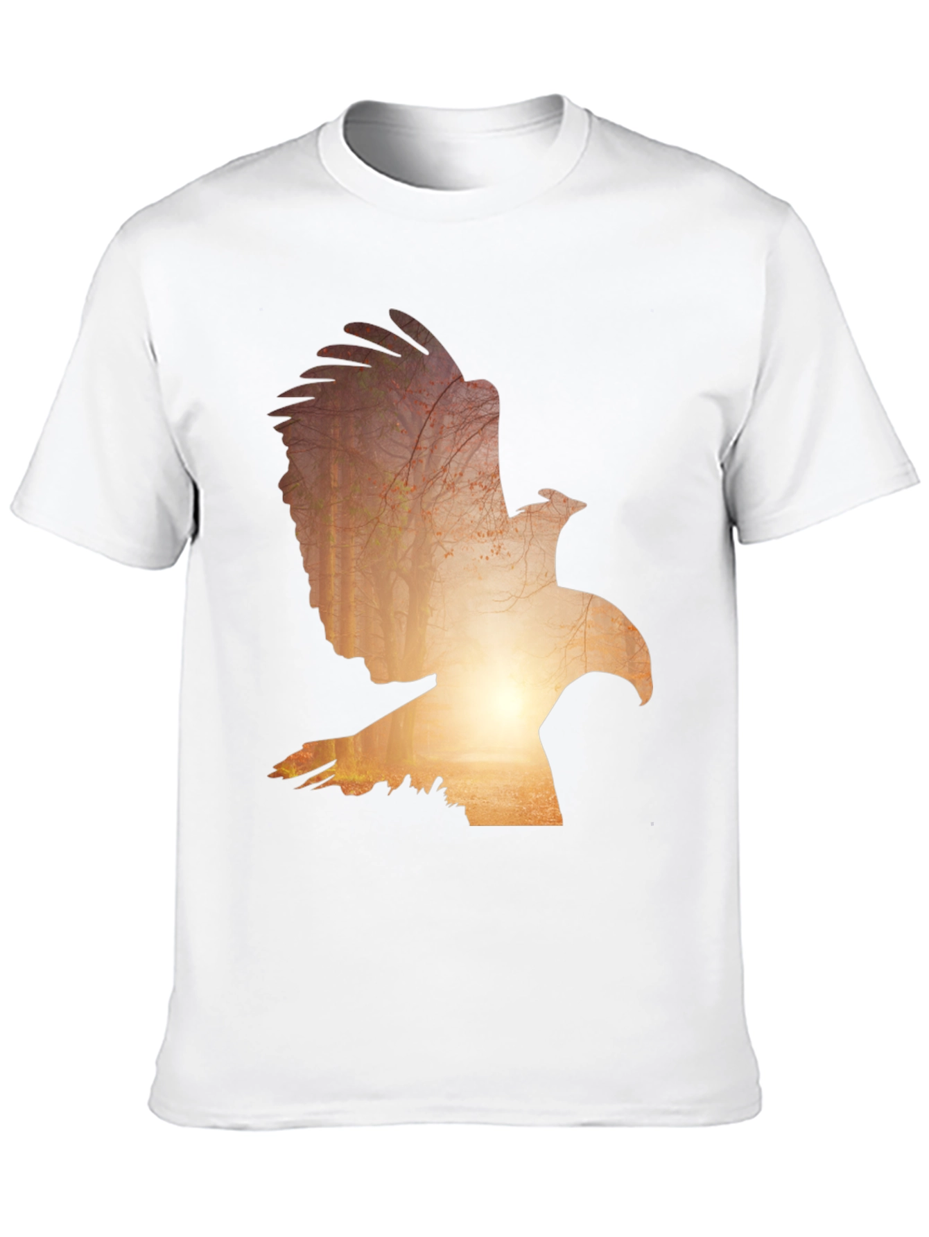 Eagle Silhouette Graphic Tee - Nature Inspired Design