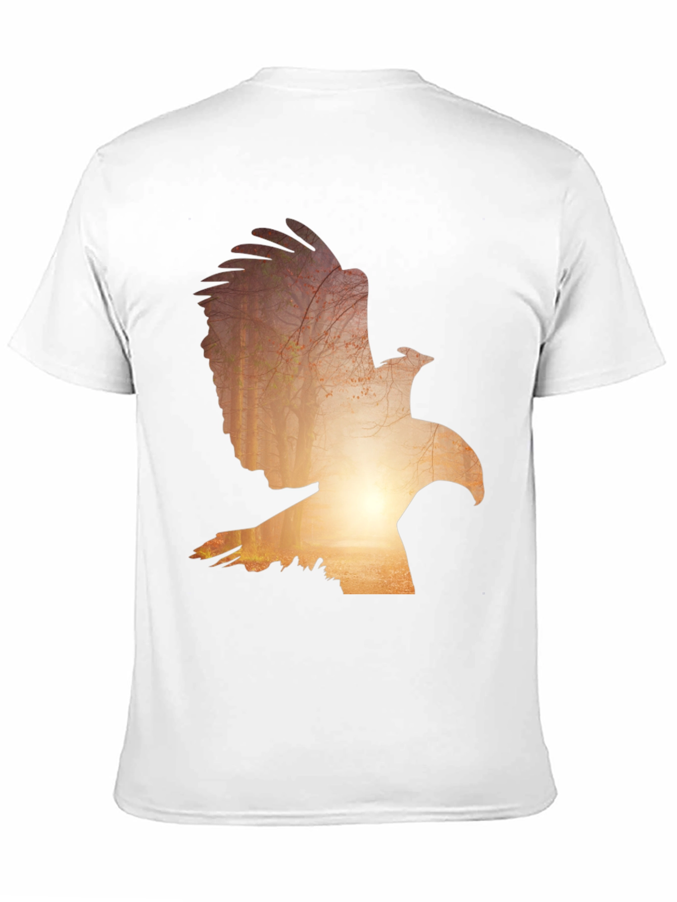 Eagle Silhouette Graphic Tee - Nature Inspired Design