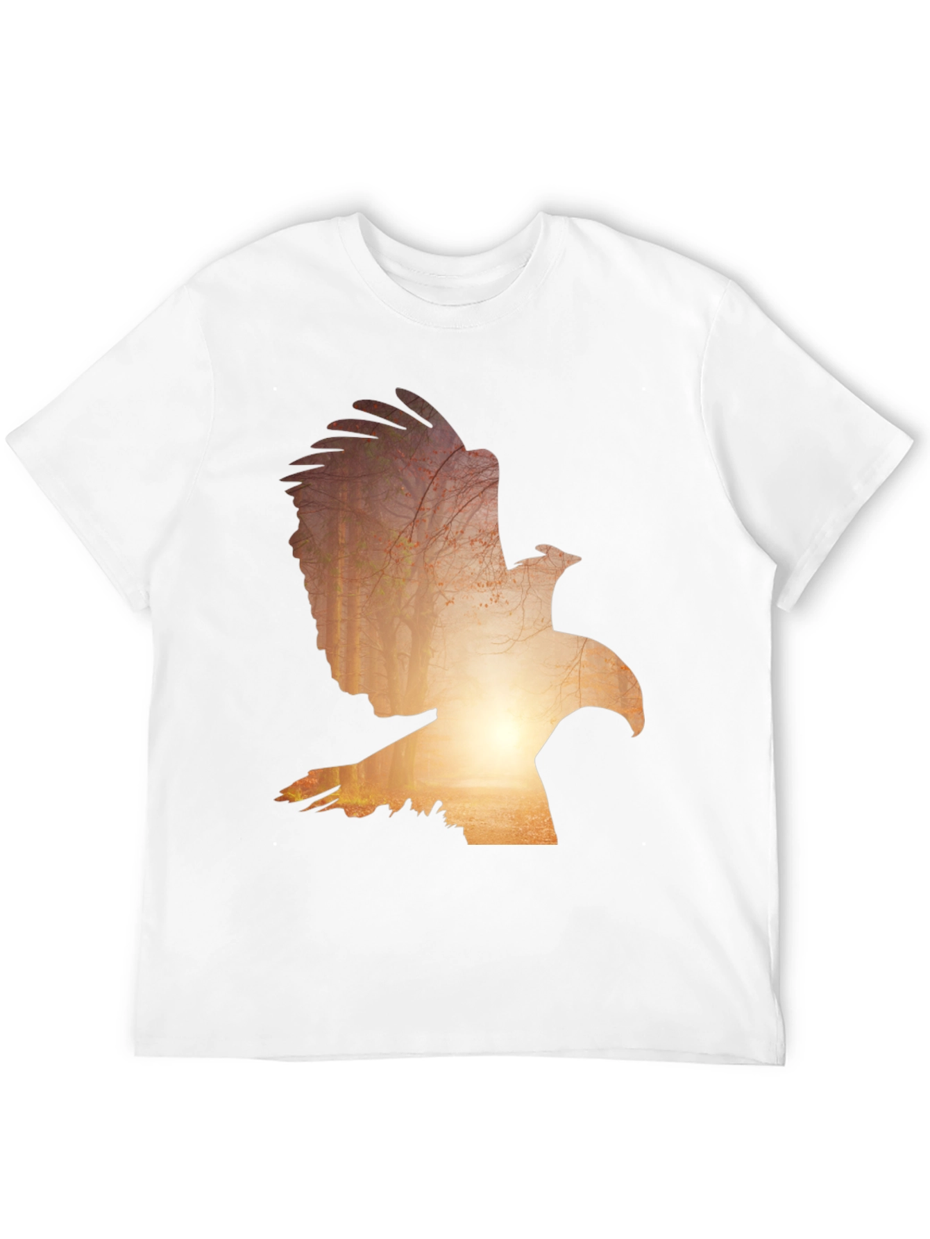 Eagle Silhouette Graphic Tee - Nature Inspired Design