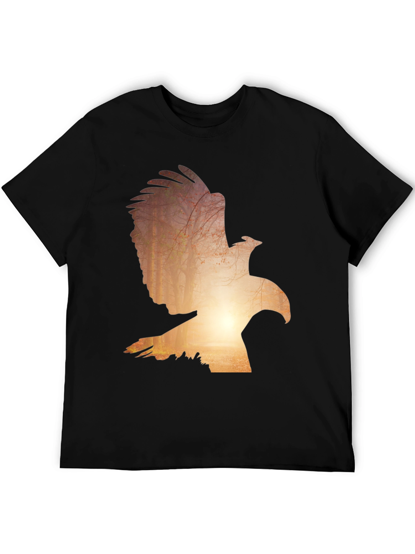 Eagle Silhouette Graphic Tee - Nature Inspired Design