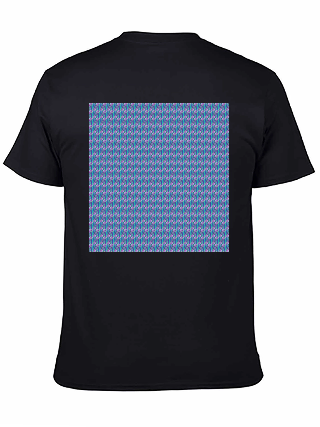 Patterned Crew Neck T-Shirt - Modern Style