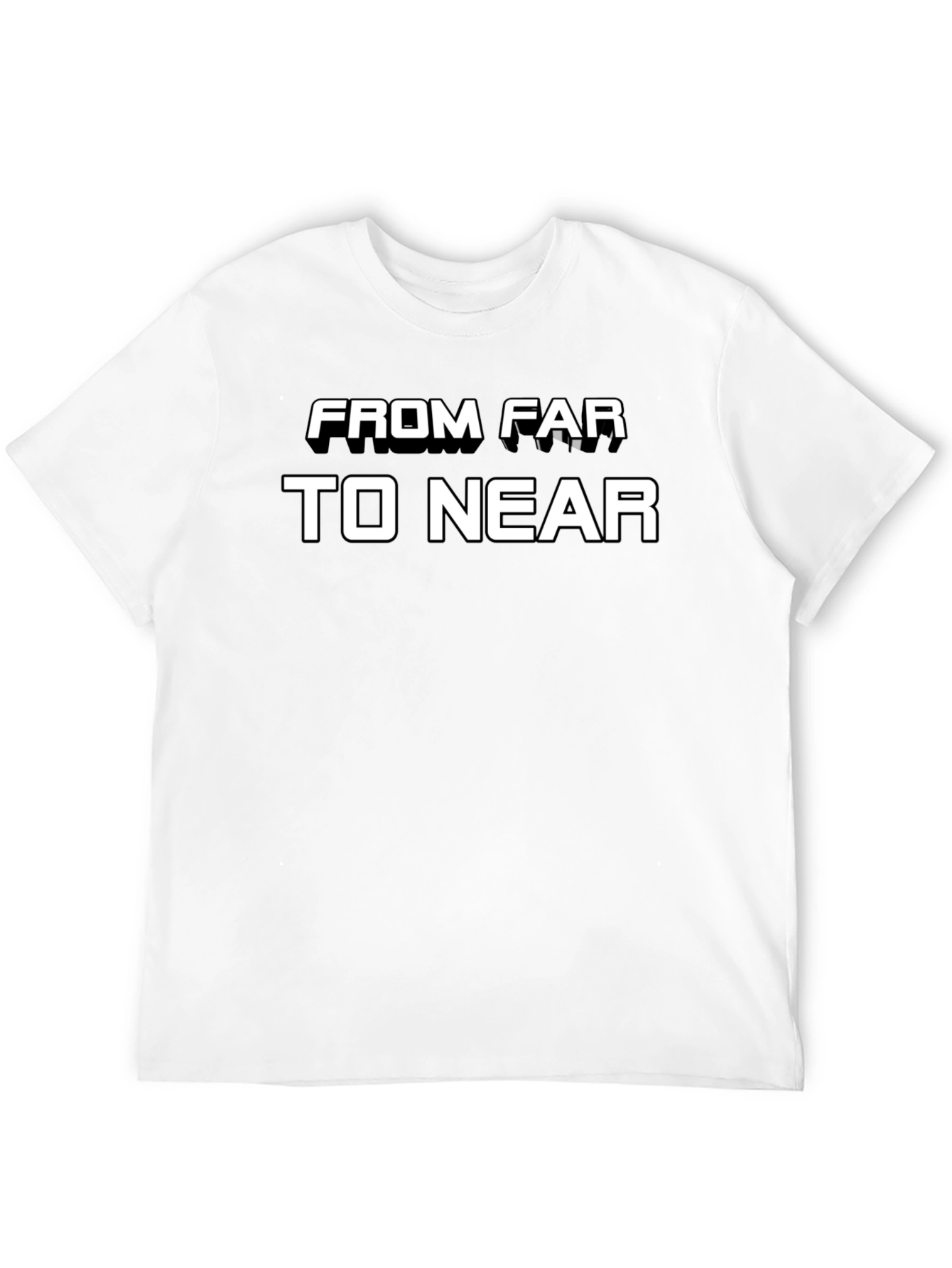 From Far to Near Black Graphic T-Shirt
