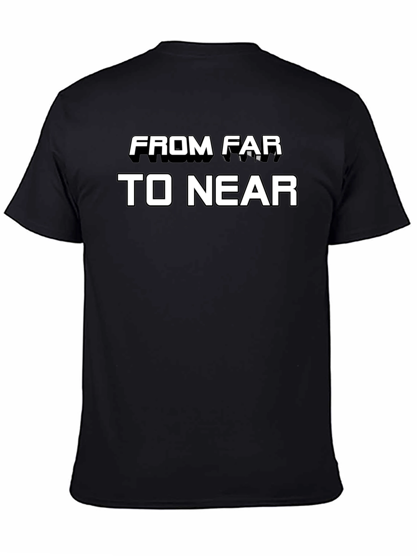 From Far to Near Black Graphic T-Shirt