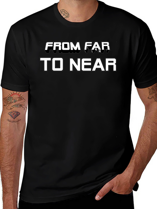 From Far to Near Black Graphic T-Shirt