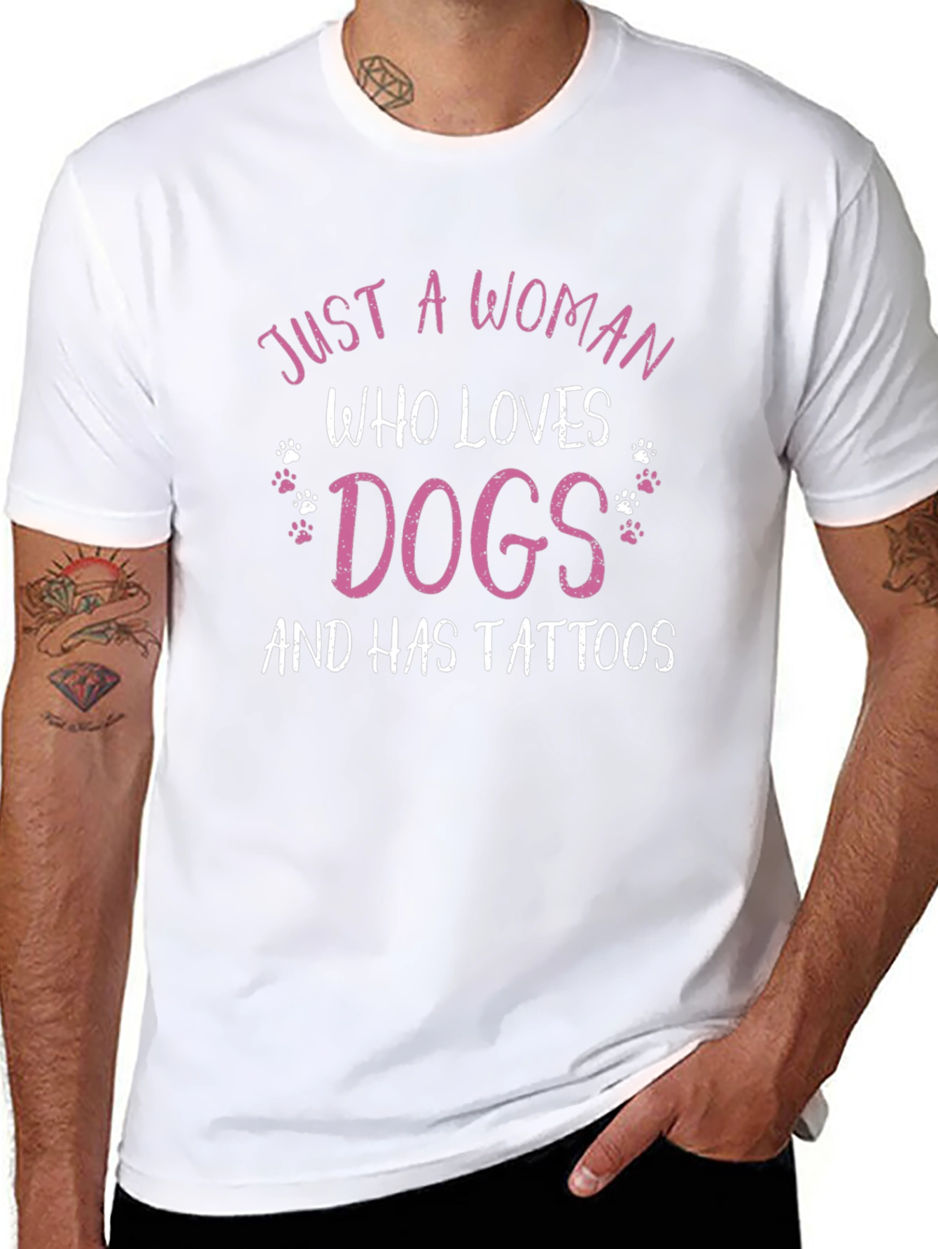 Dog Lover Tattoo T-Shirt - Womens Graphic Tee