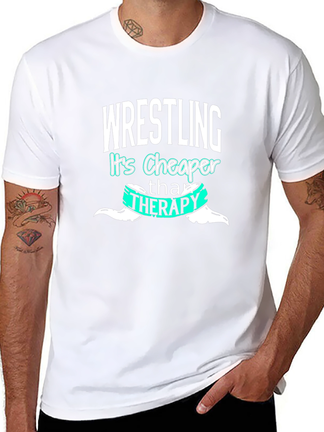 Wrestling Cheaper Than Therapy Graphic Tee