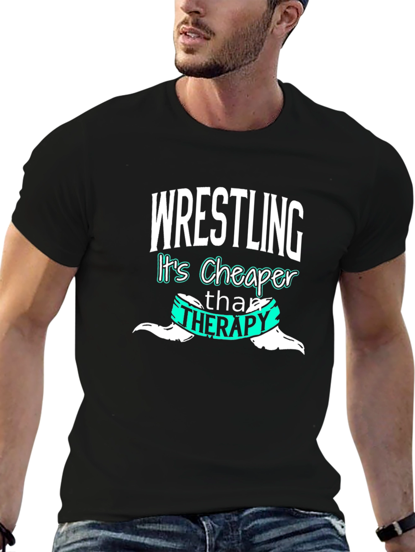 Wrestling Cheaper Than Therapy Graphic Tee