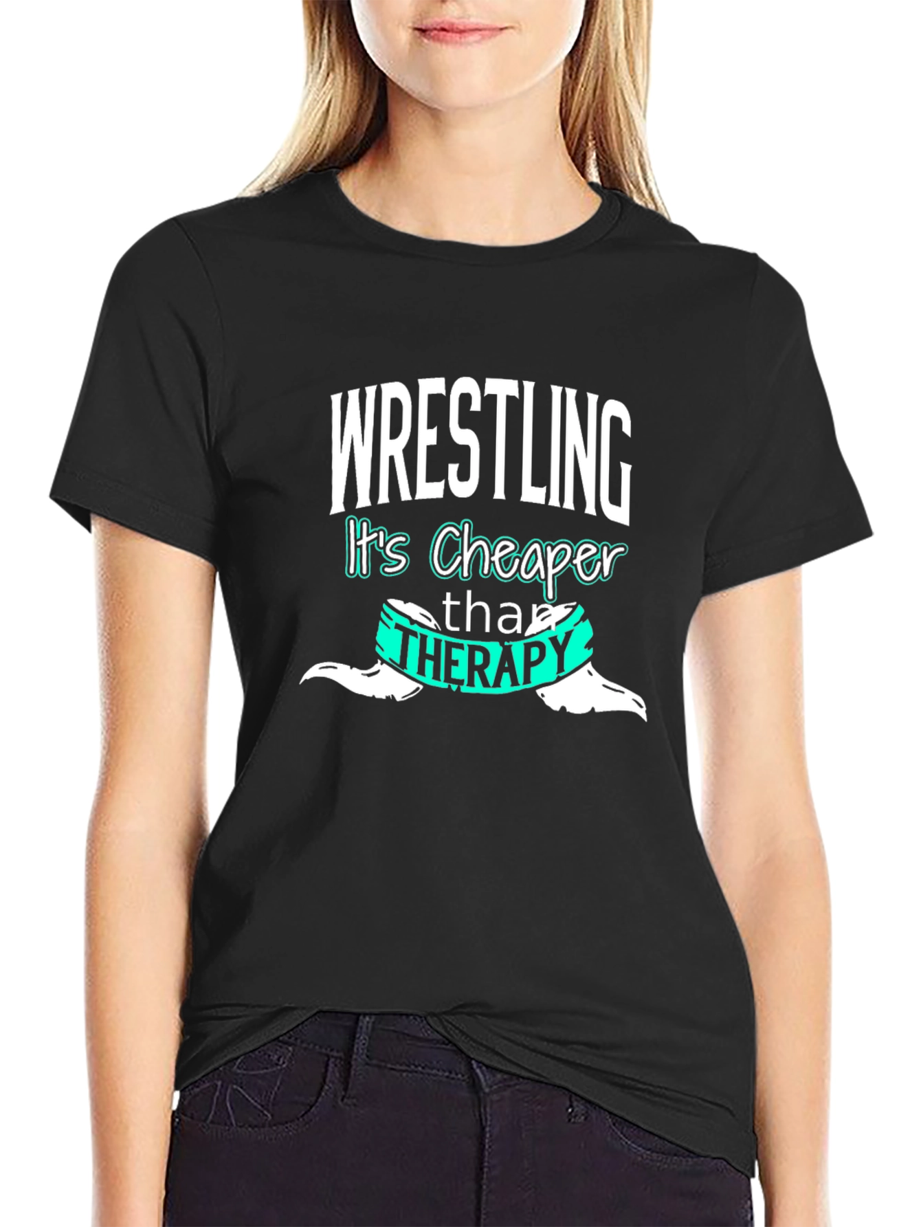Wrestling Cheaper Than Therapy Graphic Tee