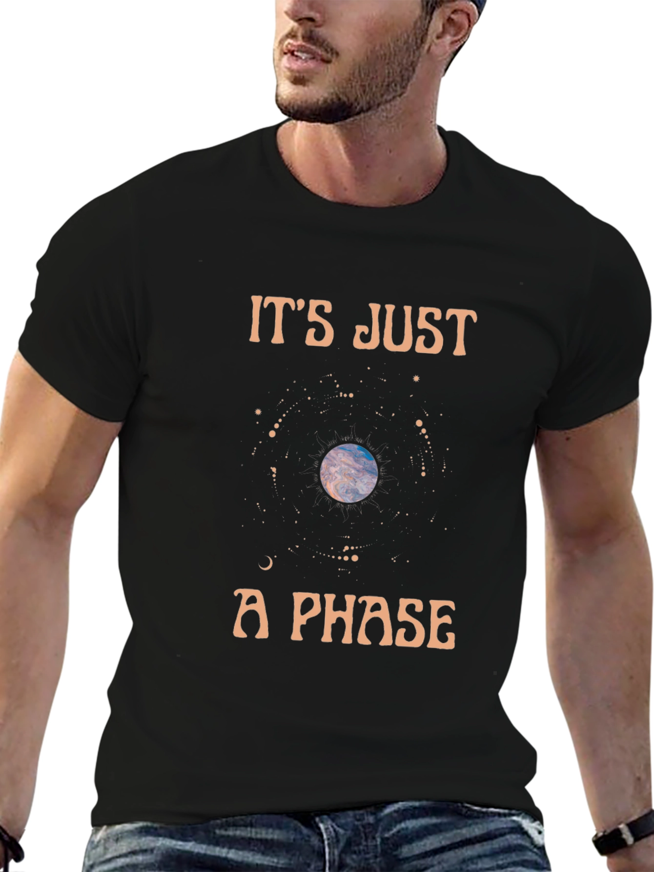 Its Just a Phase Graphic Tee - Black