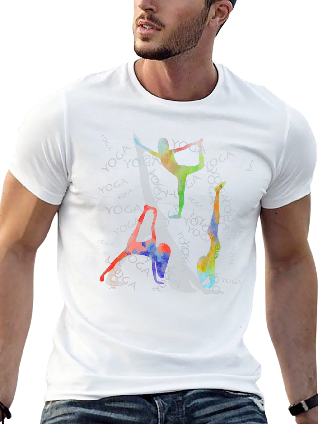 Yoga Poses Graphic Print T-Shirt