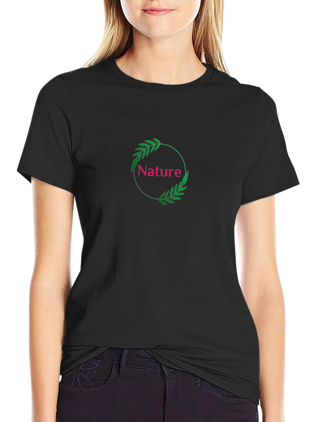 Nature Graphic Black T-Shirt