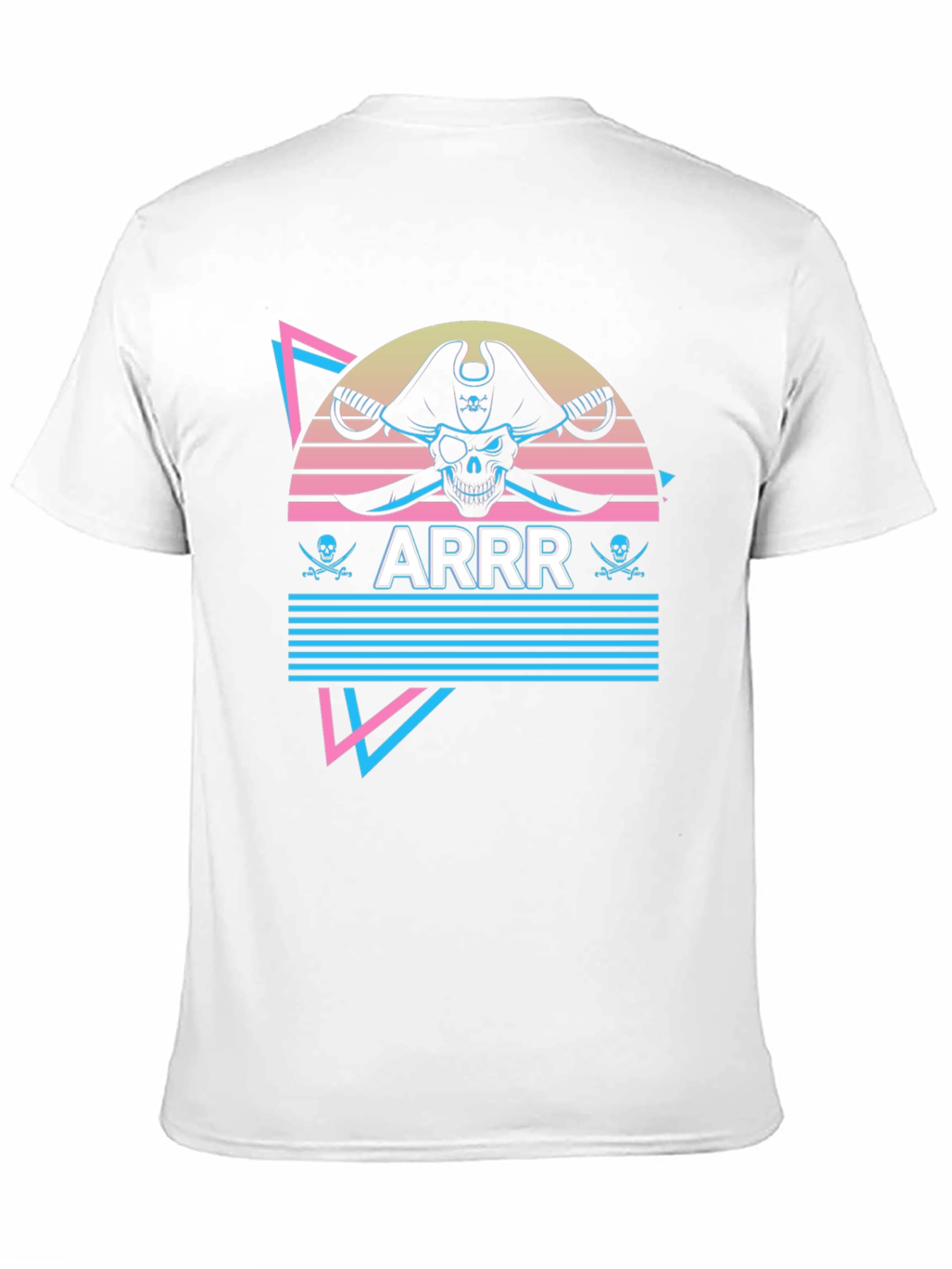 Retro Pirate T-Shirt - ARRR Skull Design