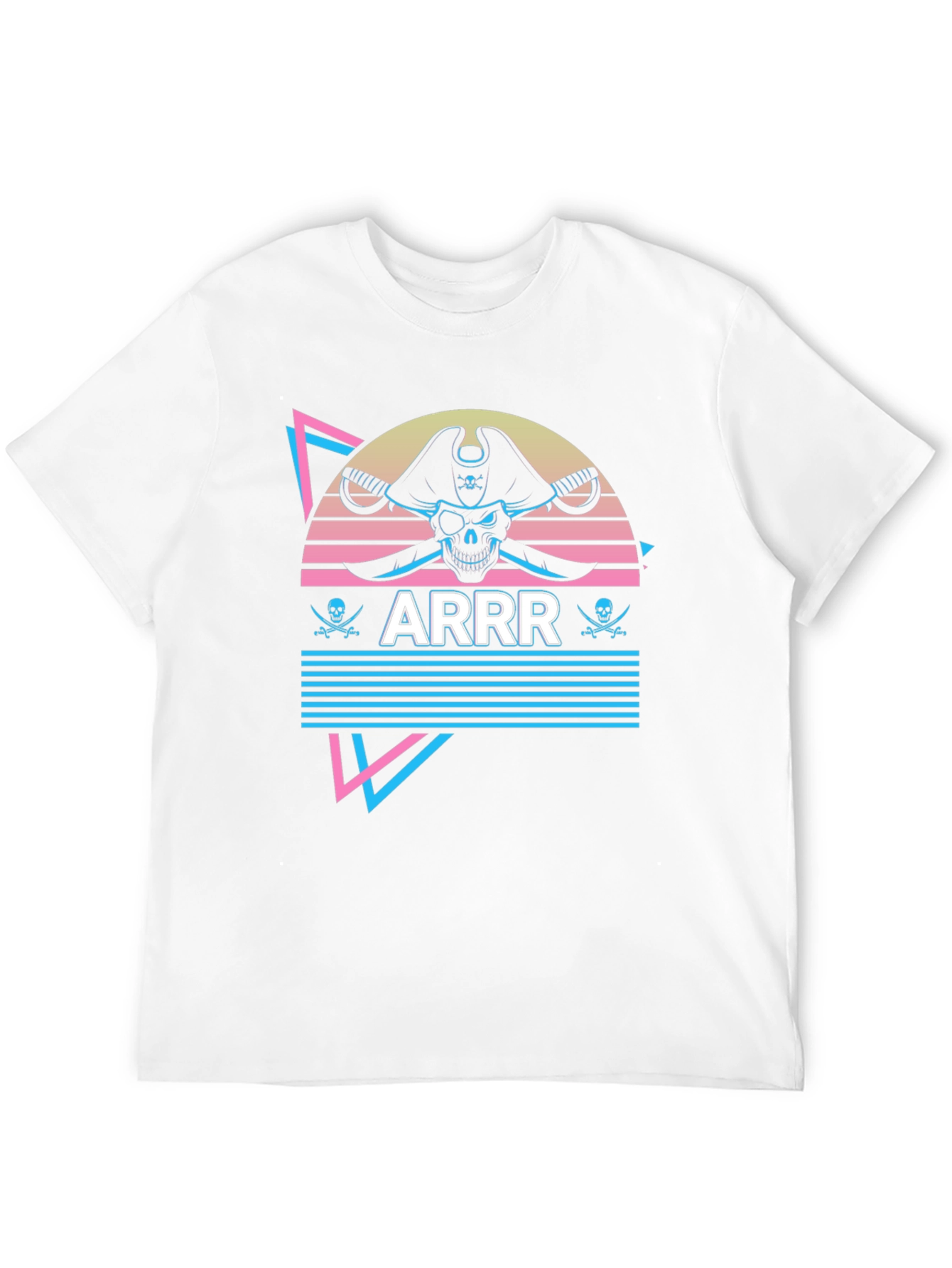 Retro Pirate T-Shirt - ARRR Skull Design