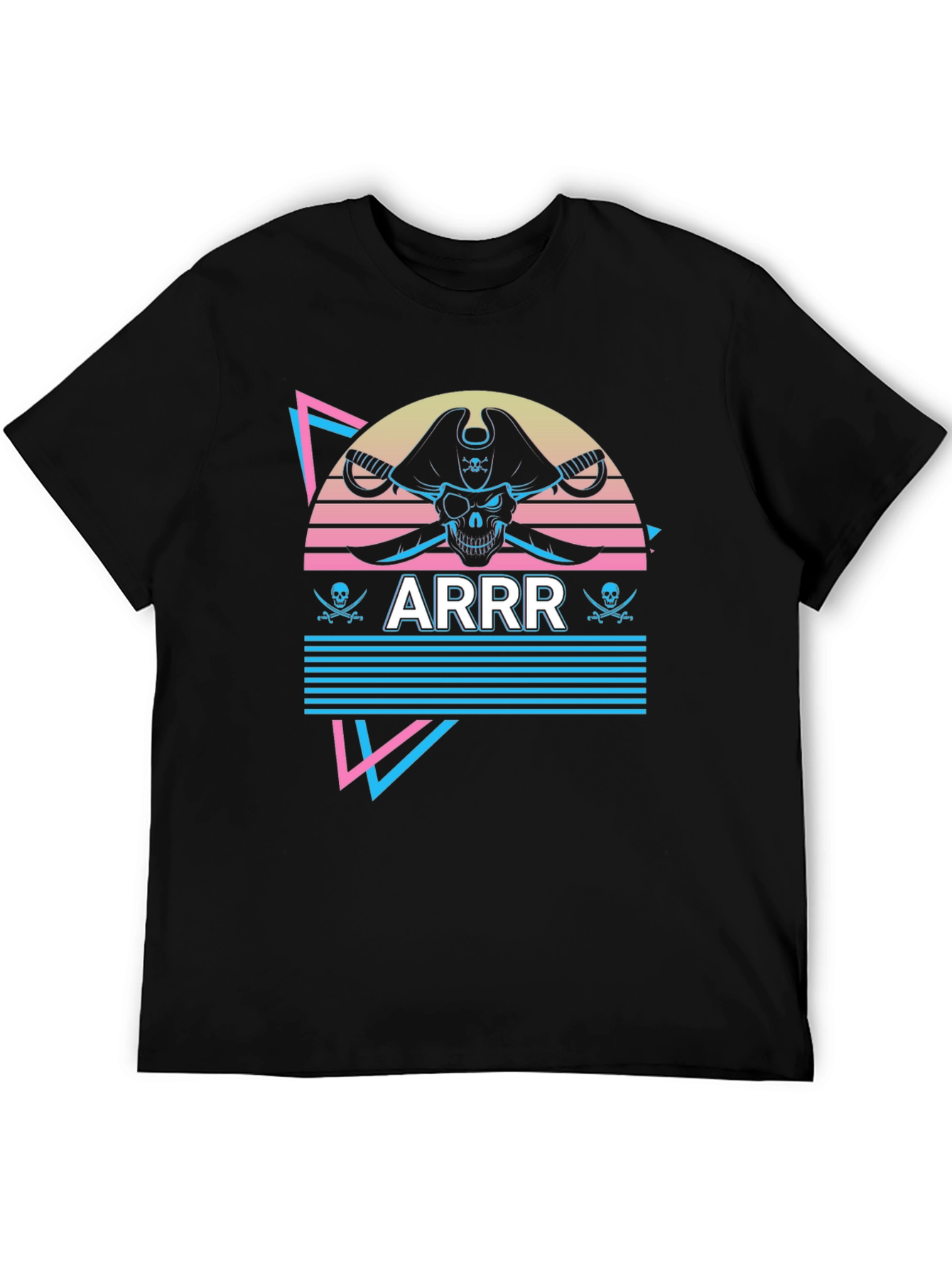 Retro Pirate T-Shirt - ARRR Skull Design