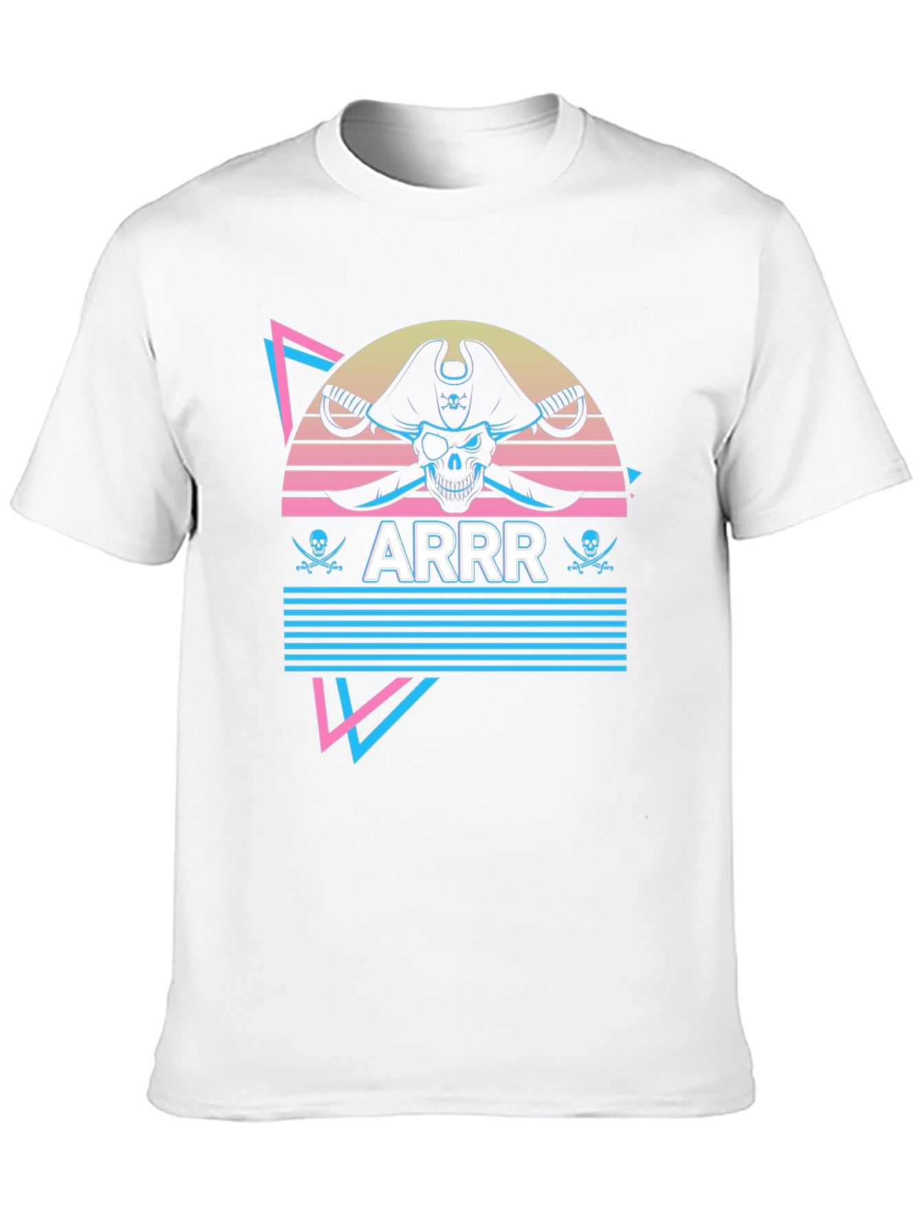 Retro Pirate T-Shirt - ARRR Skull Design