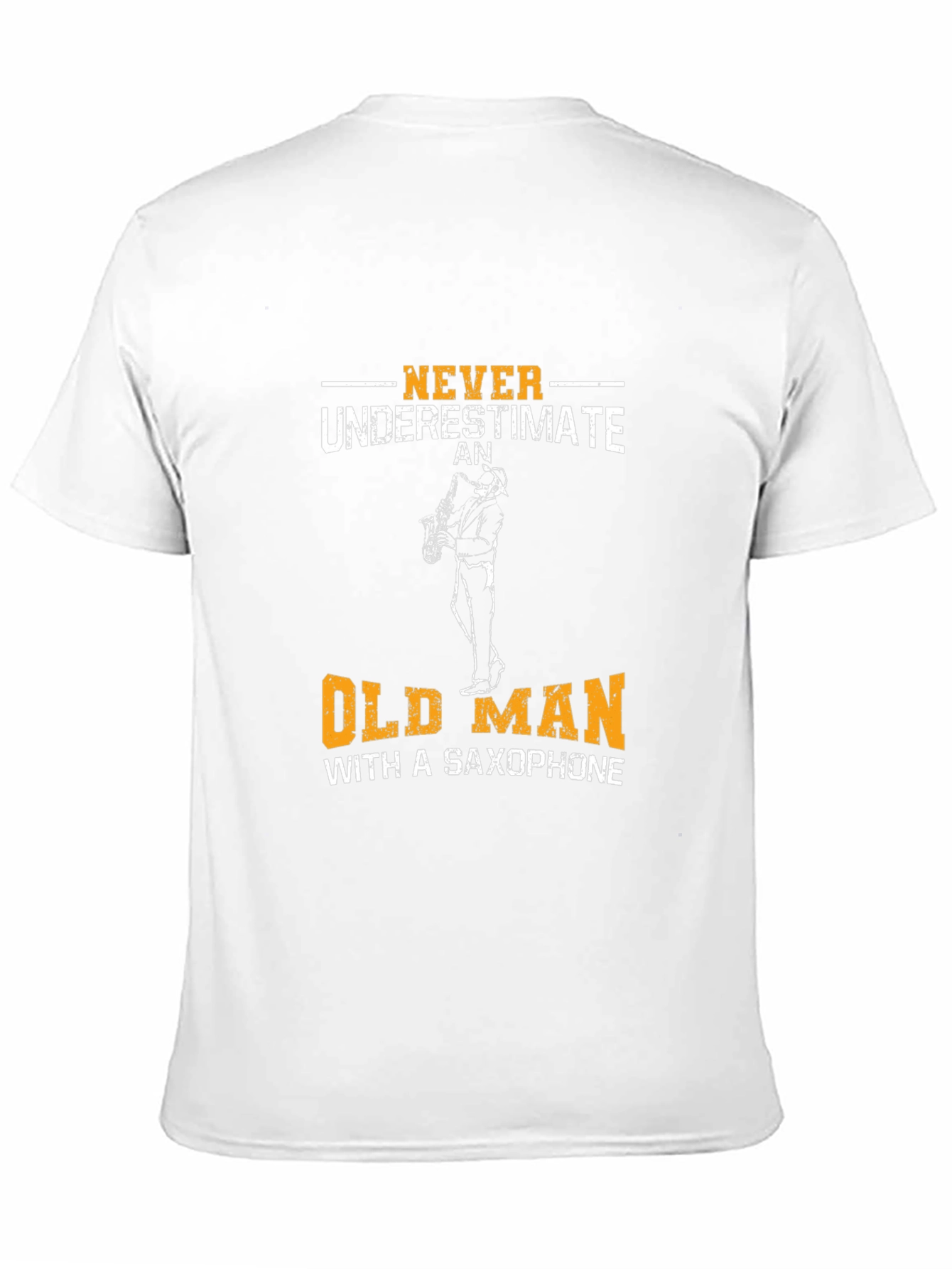 Never Underestimate Old Man with Saxophone T-Shirt