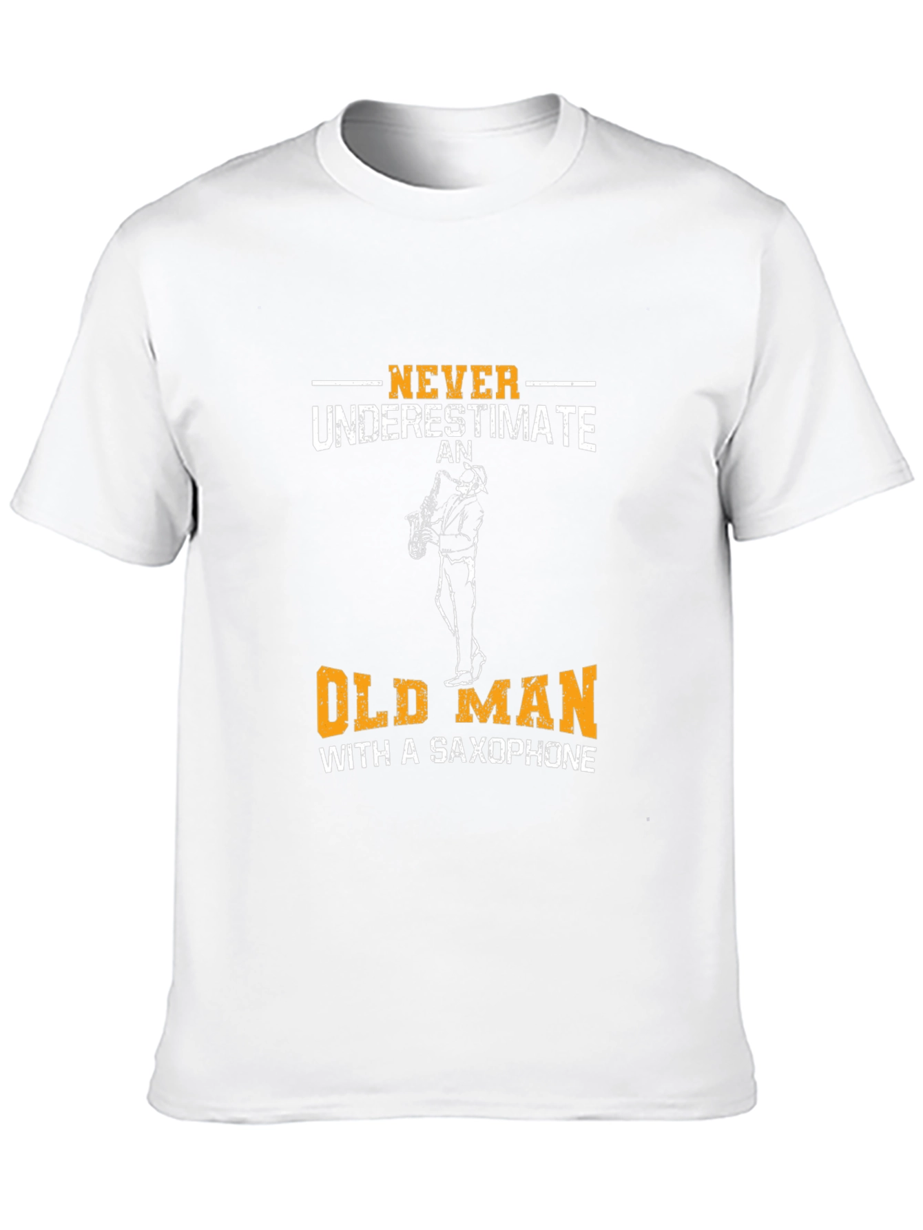 Never Underestimate Old Man with Saxophone T-Shirt