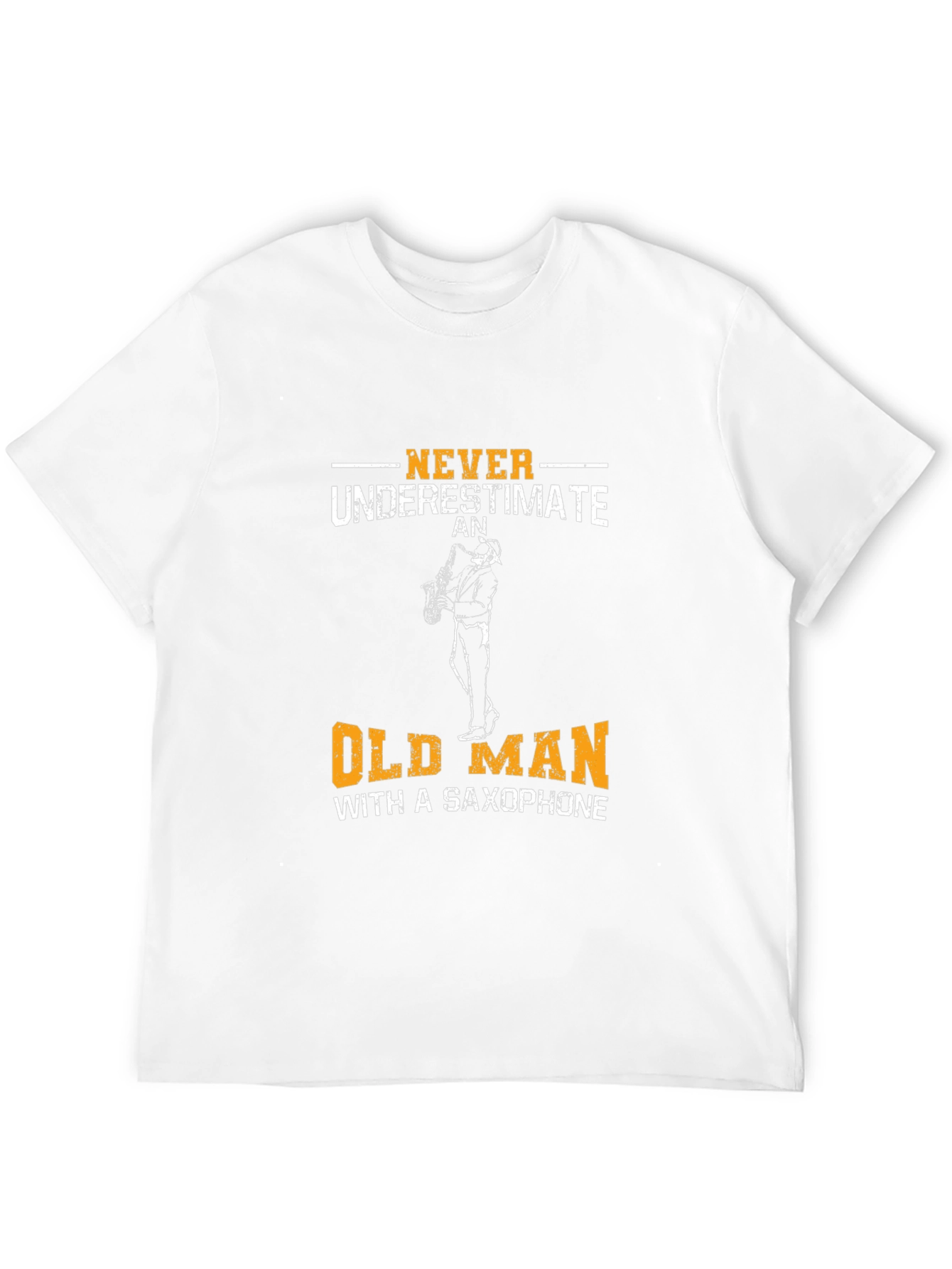 Never Underestimate Old Man with Saxophone T-Shirt