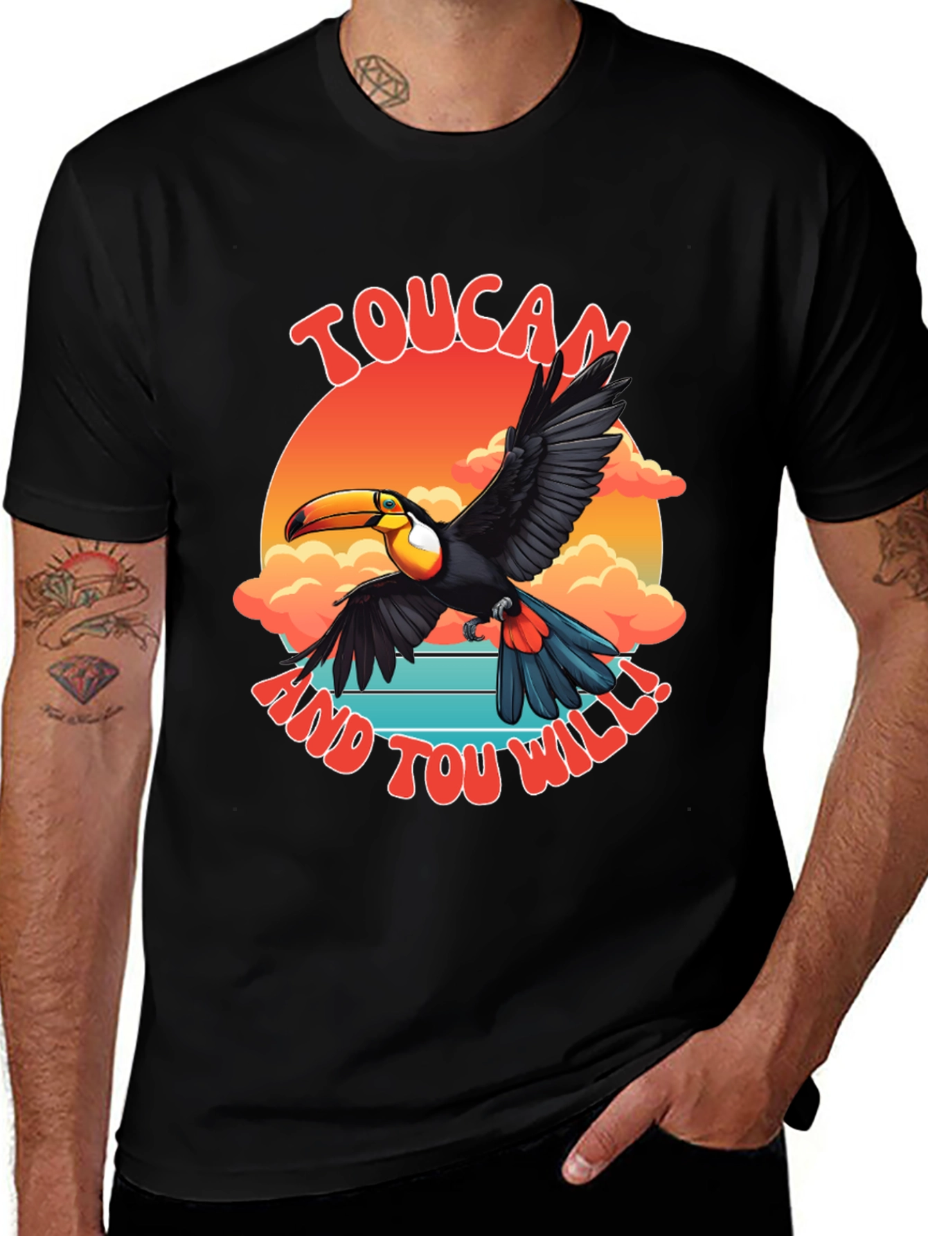Toucan Graphic T-Shirt - Tropical Bird Design