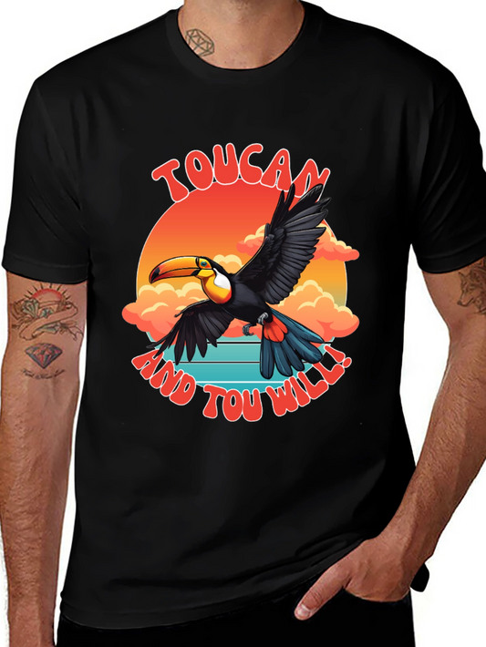 Toucan Graphic T-Shirt - Tropical Bird Design