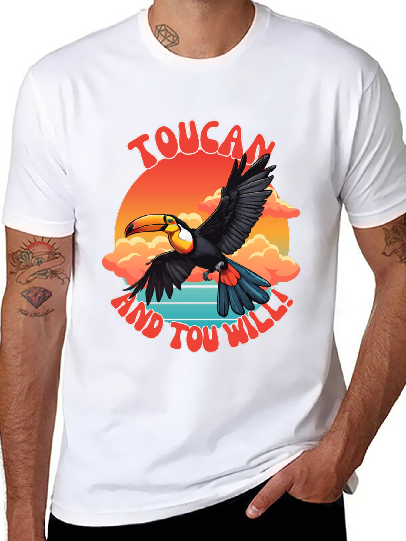 Toucan Graphic T-Shirt - Tropical Bird Design