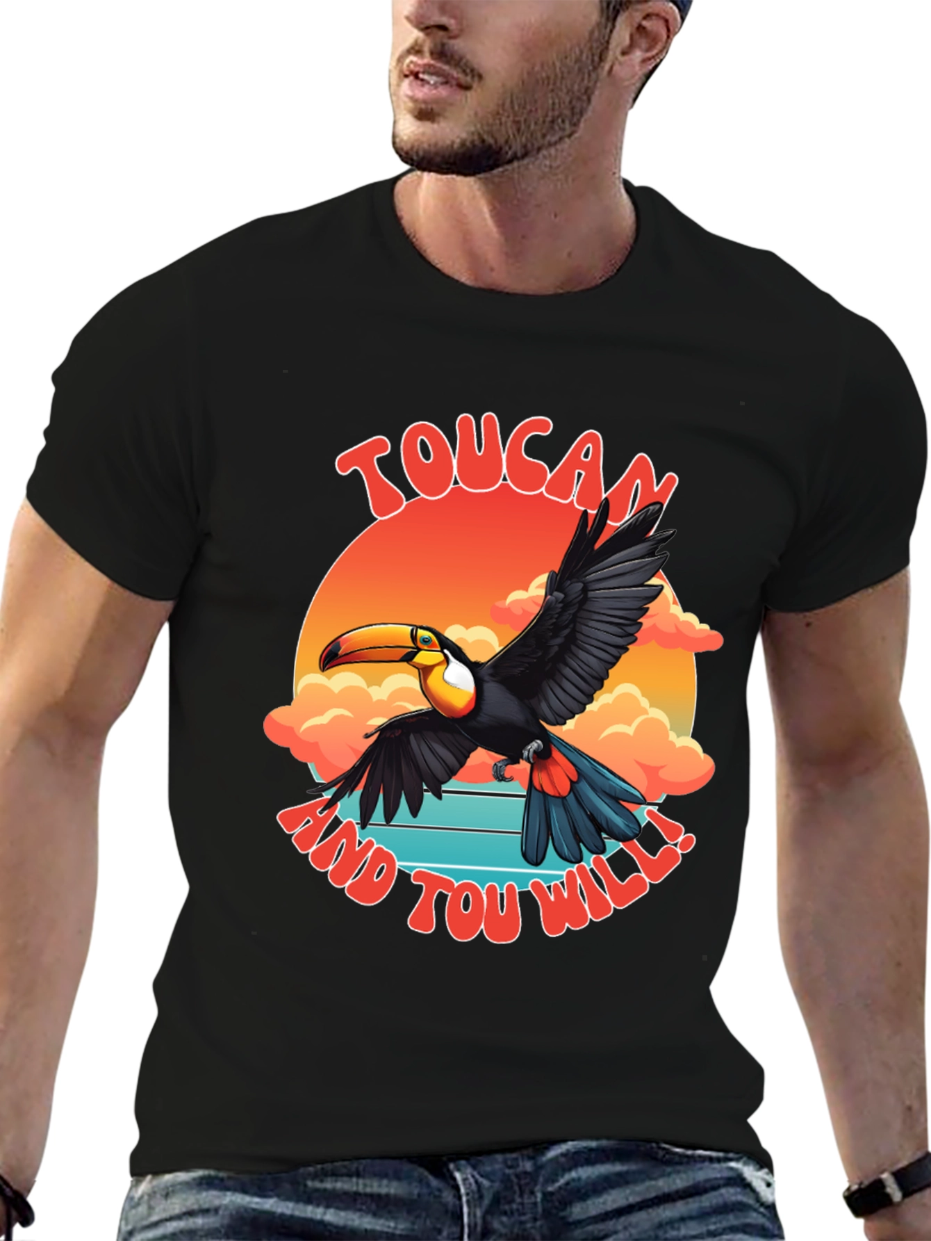 Toucan Graphic T-Shirt - Tropical Bird Design
