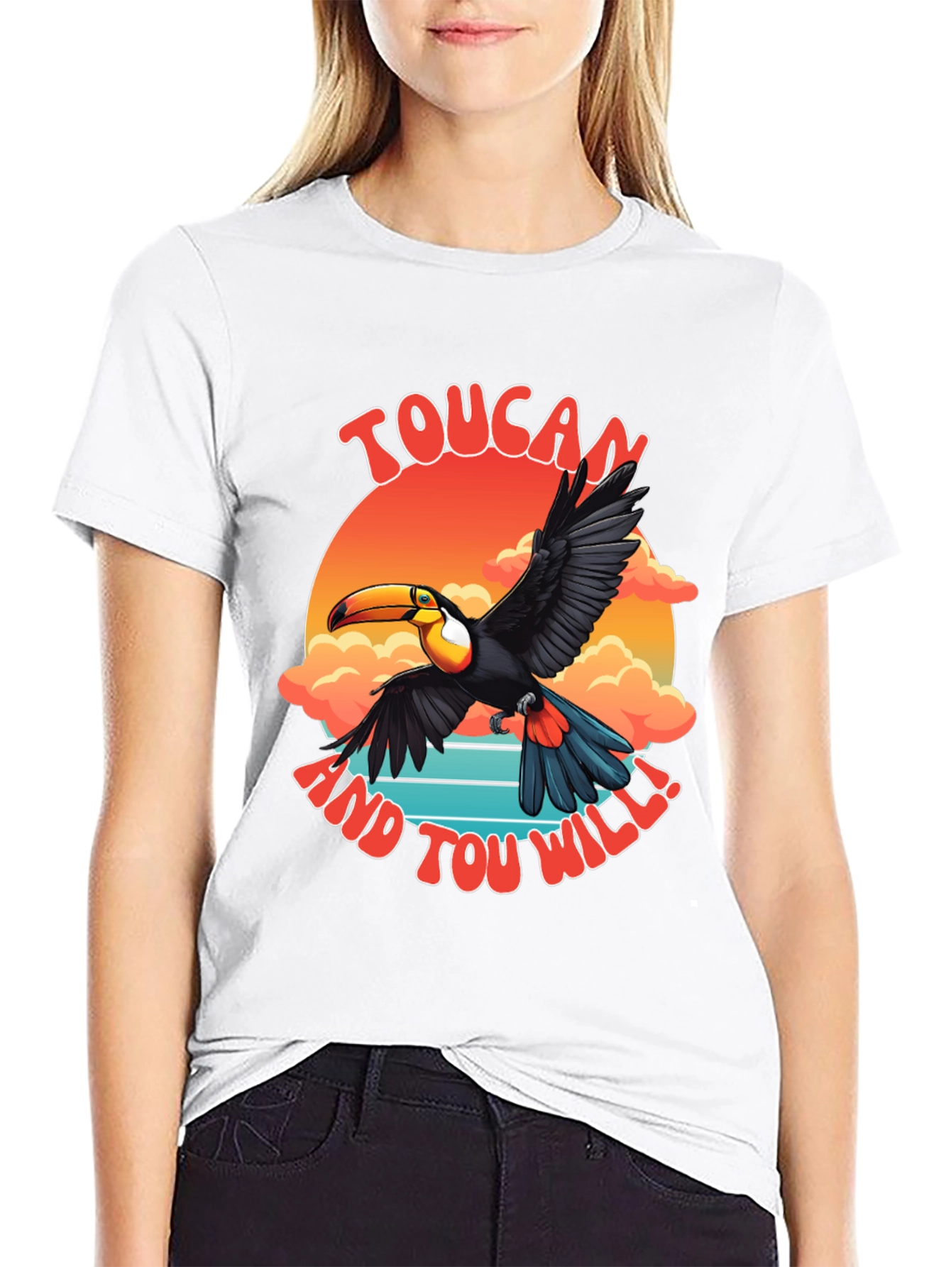 Toucan Graphic T-Shirt - Tropical Bird Design
