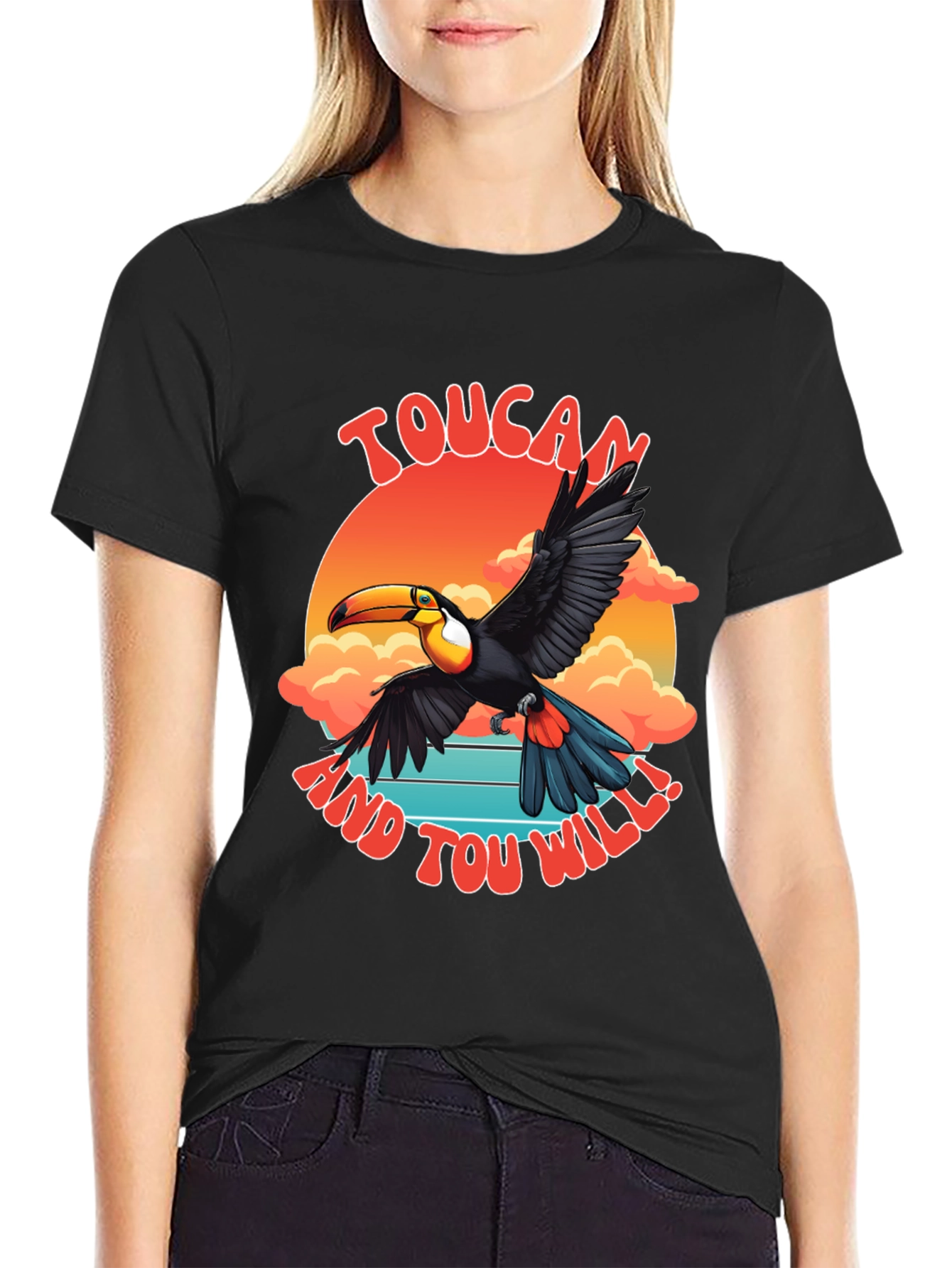 Toucan Graphic T-Shirt - Tropical Bird Design