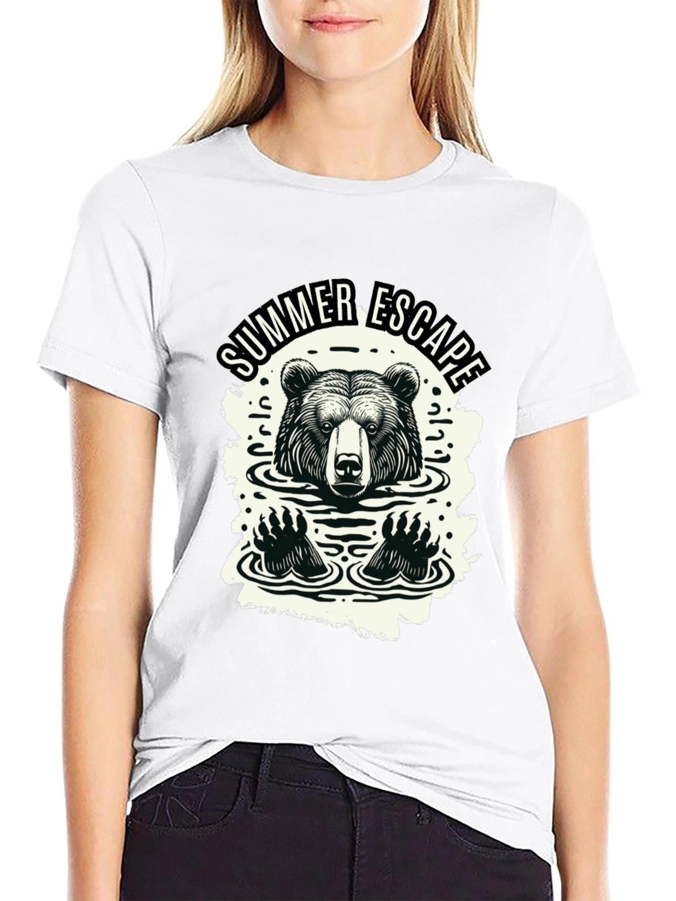 Summer Escape Bear Graphic Tee