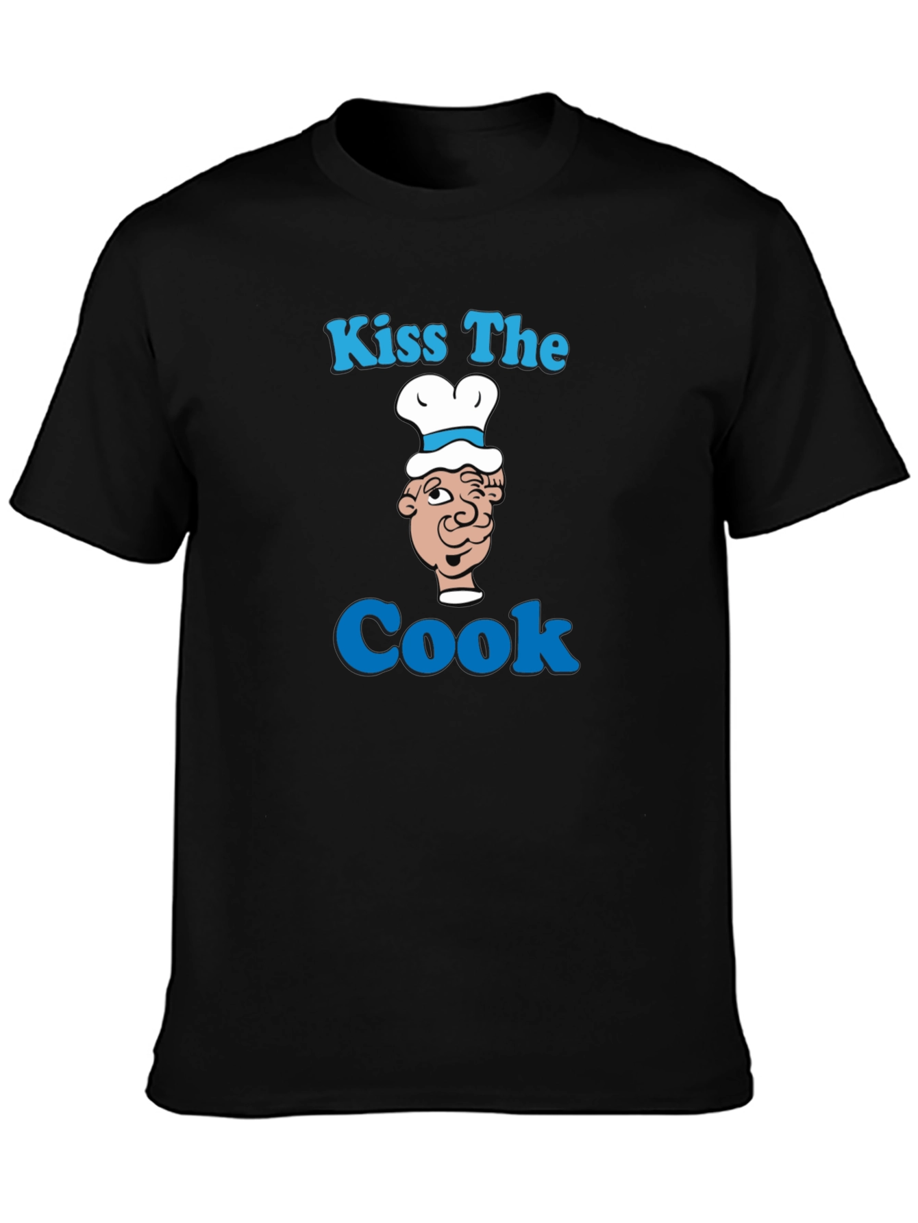 Kiss The Cook Graphic T-Shirt - Funny Chef Tee